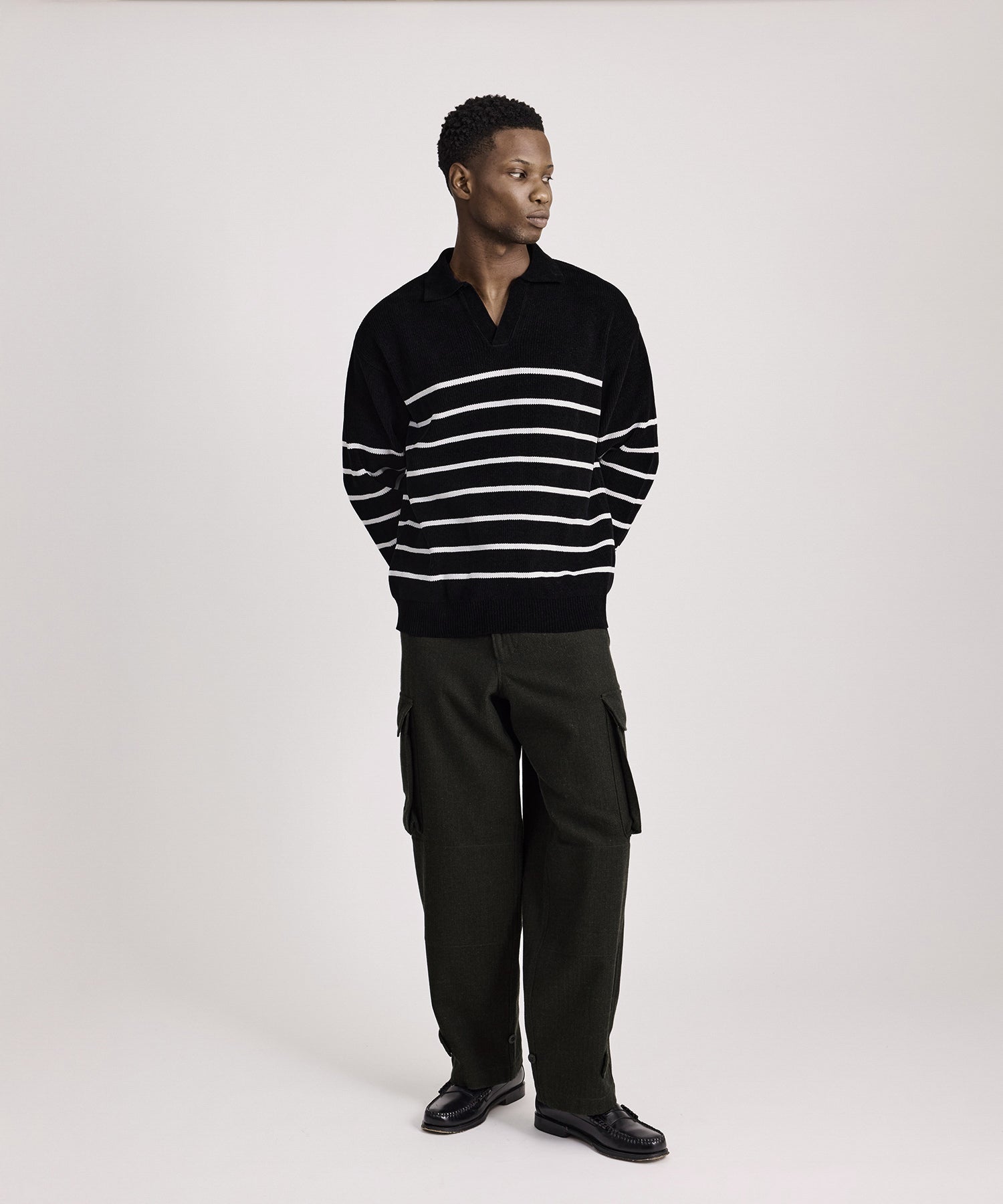 Saturdays NYC Seaport Skipper Sweater in Black