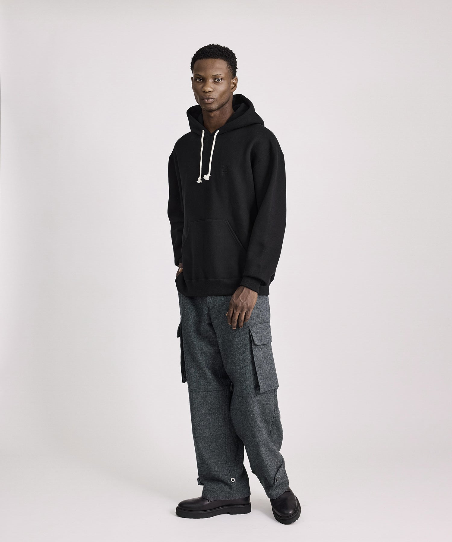 Saturdays NYC Warren Miller Stacked Hoodie in Black