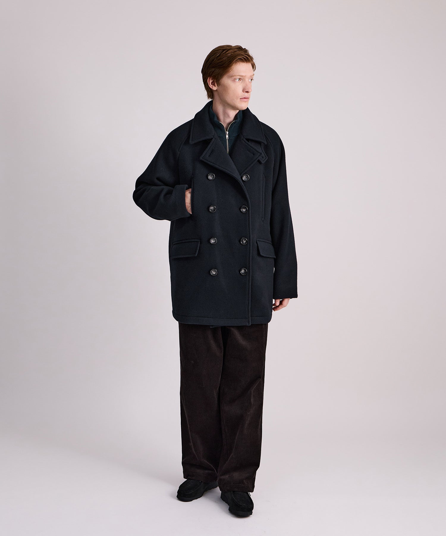 Saturdays NYC Soichi Peacoat in Navy