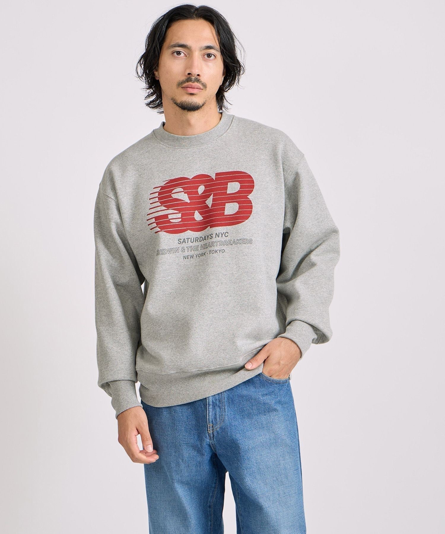 Saturdays NYC Bedwin x Saturdays Bean Town Sweat in Gray