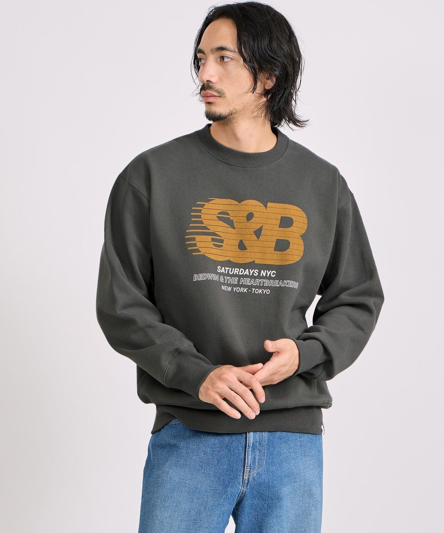 Saturdays NYC Bedwin x Saturdays Bean Town Sweat in Charcoal