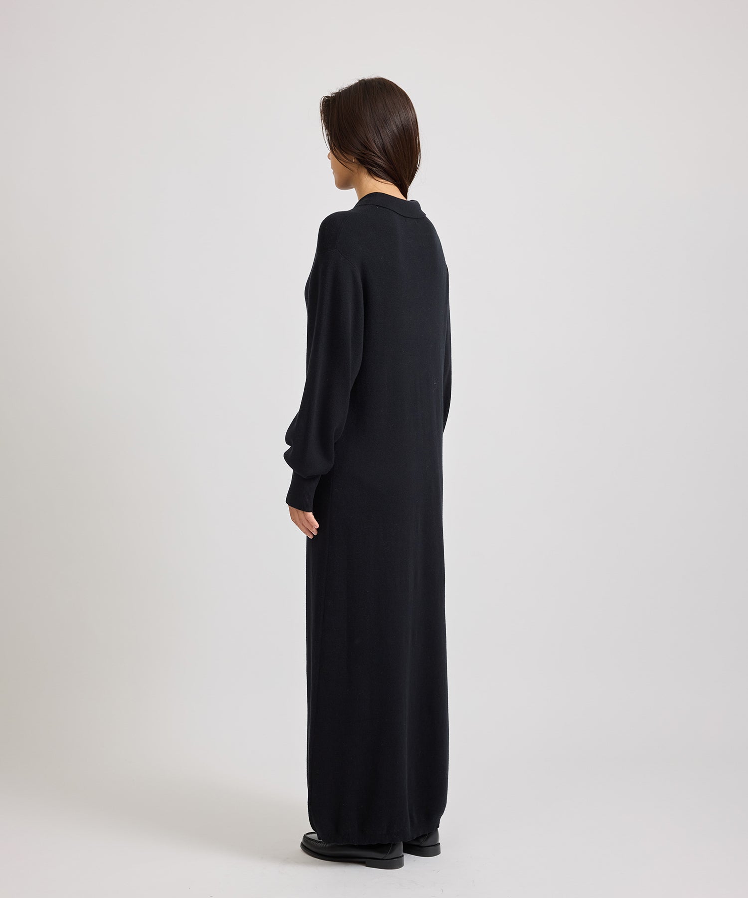 Saturdays NYC Martina Collared Dress in Black