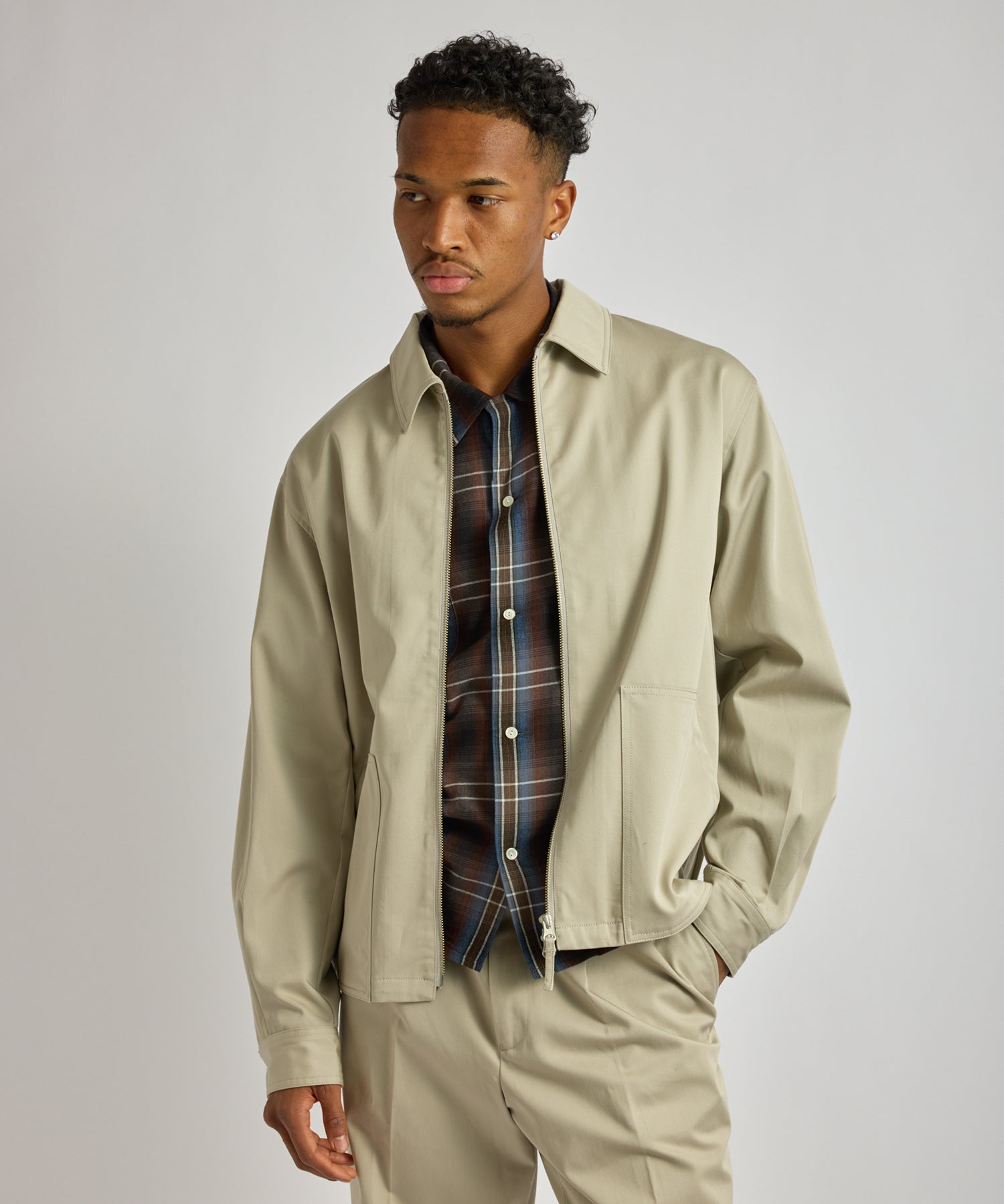 Saturdays NYC Harrison Zip Blouson in Gray