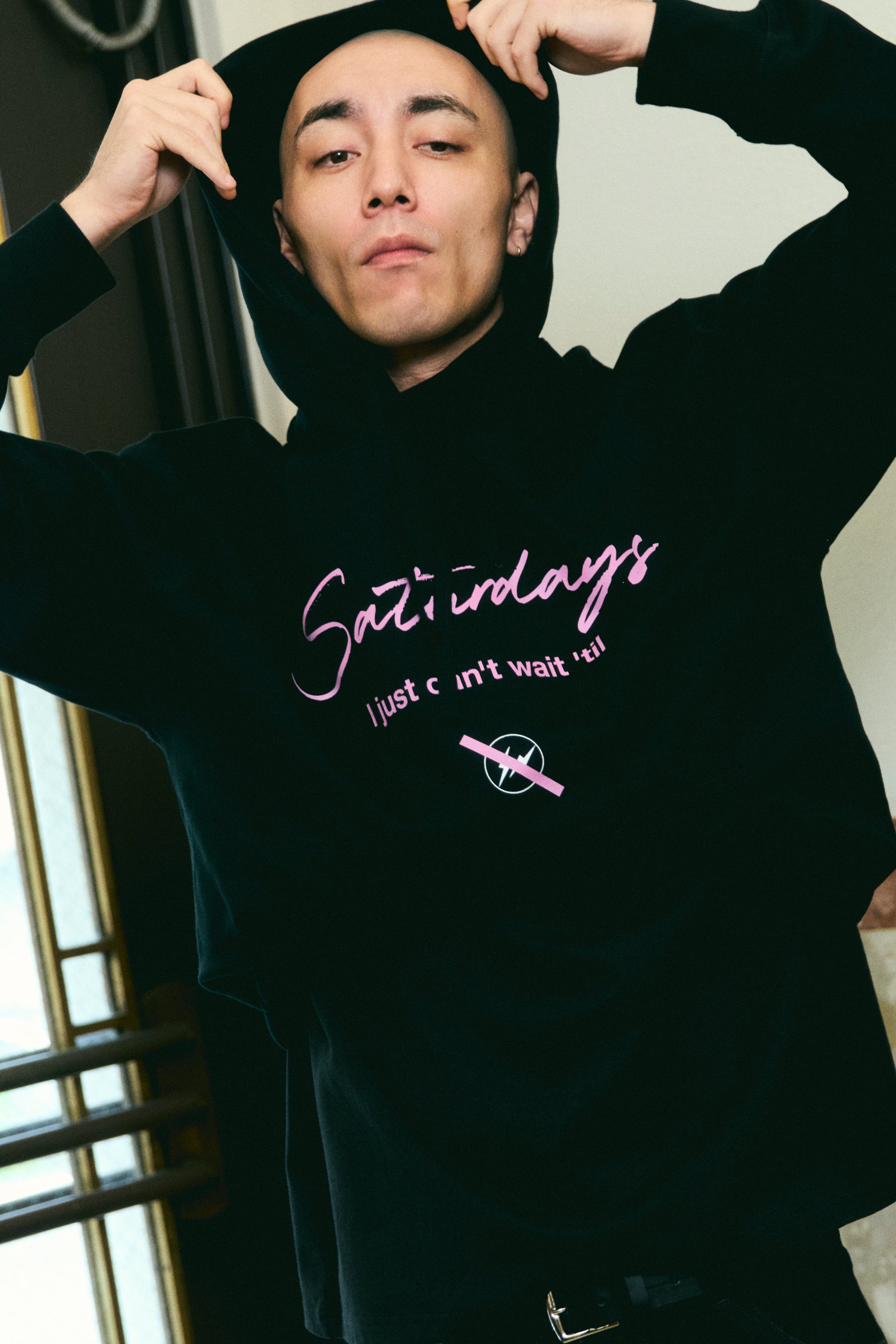 Saturdays NYC FRAGMENTｘSaturdays NYC Hoodie in Black