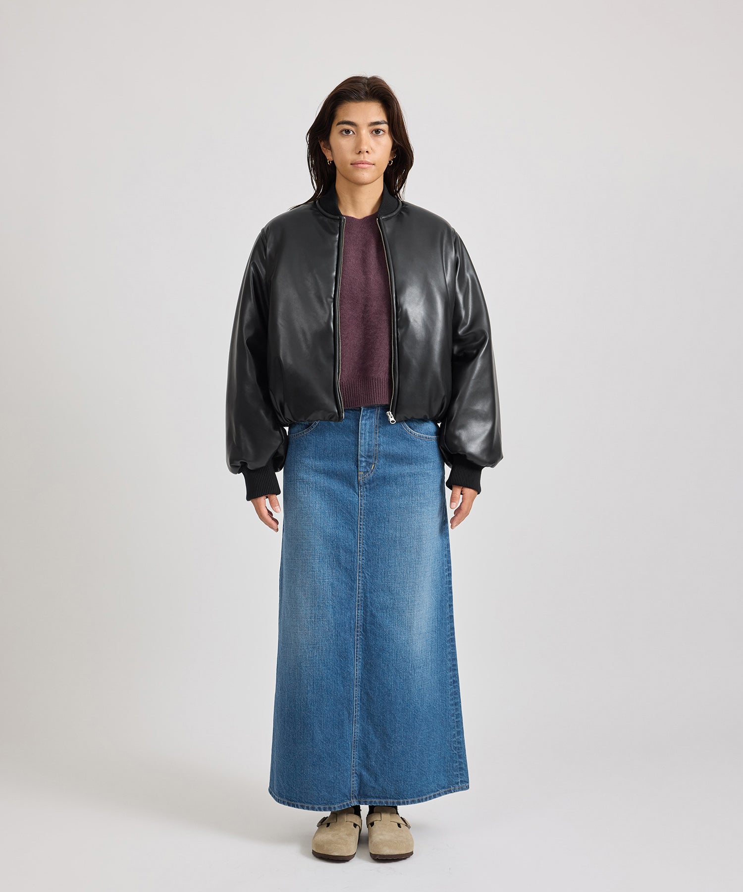 Saturdays NYC Dorothy Cropped Bomber Jacket in Black