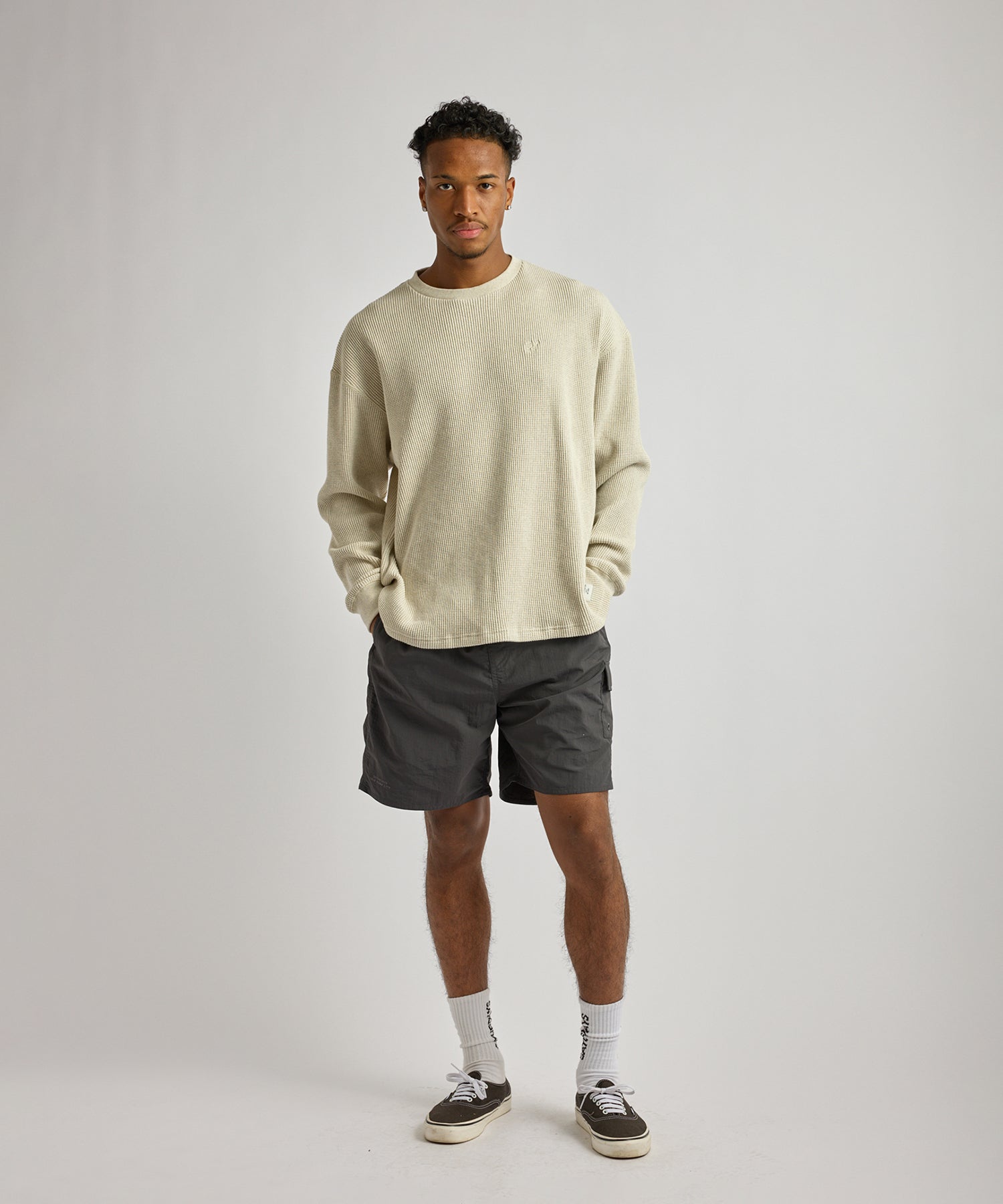 Saturdays NYC Danjo Cargo Swim Short in Charcoal