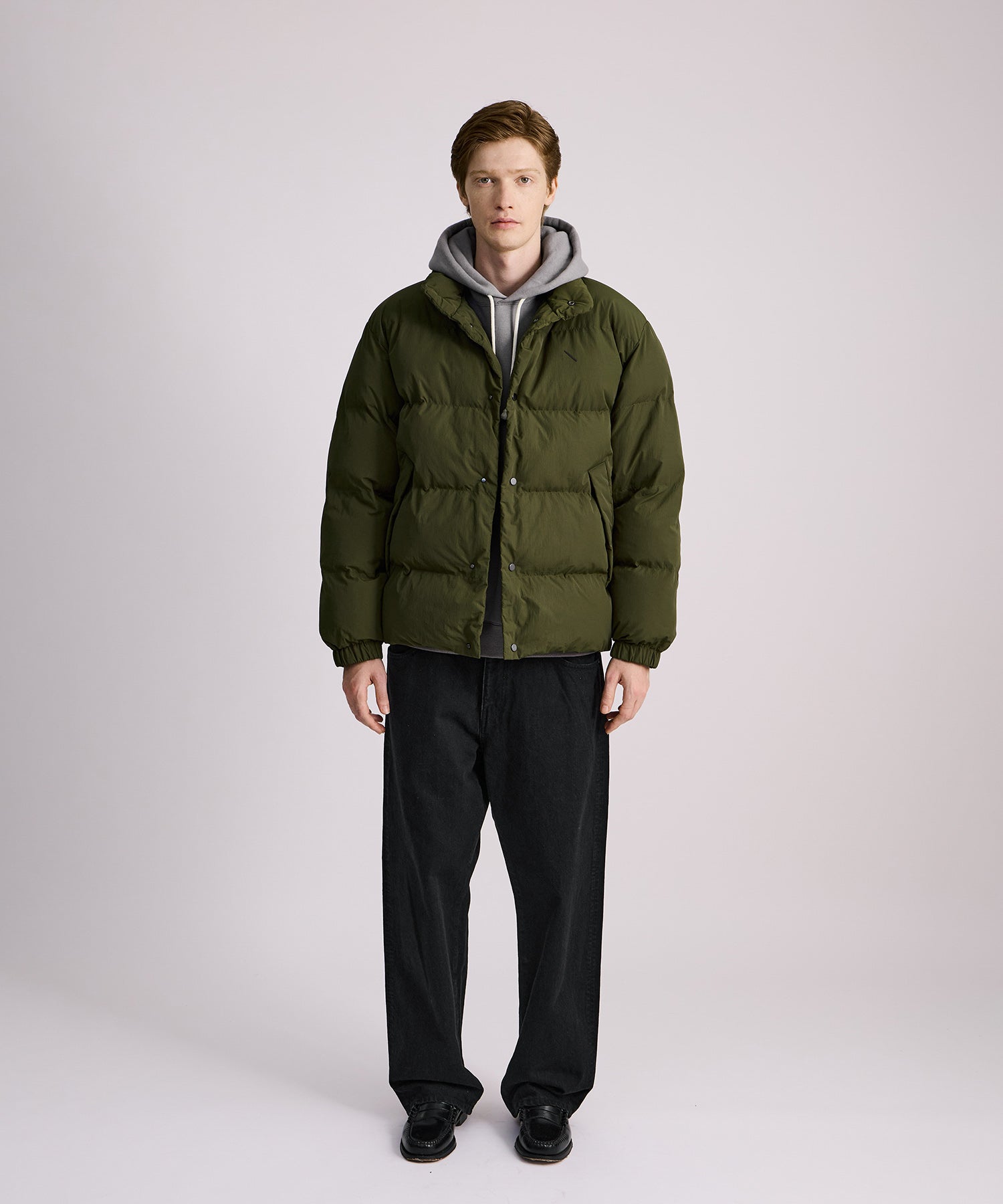 Saturdays NYC Enomoto Puffer Jacket in Olive Green