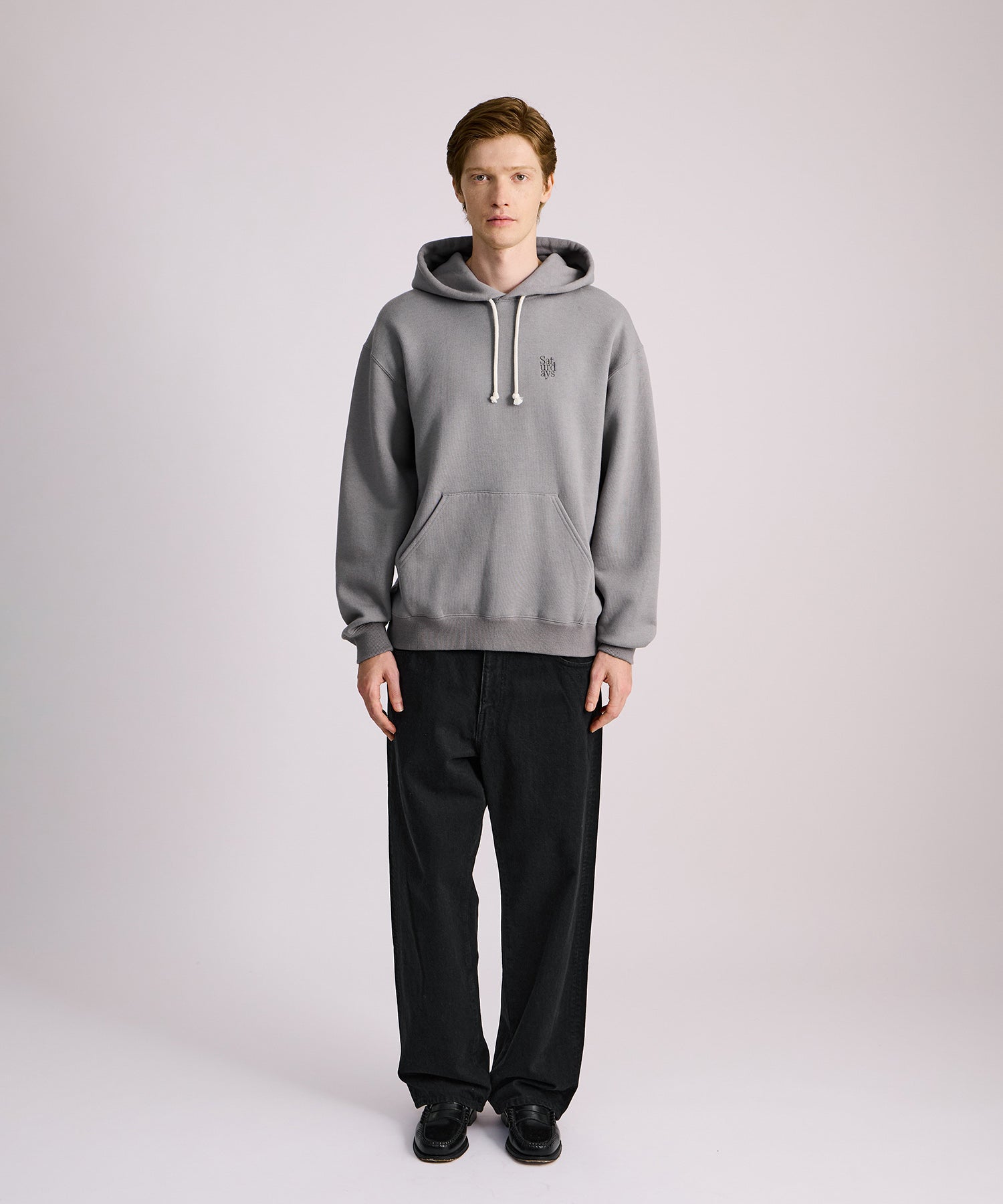 Saturdays NYC Warren Miller Stacked Hoodie in Gray