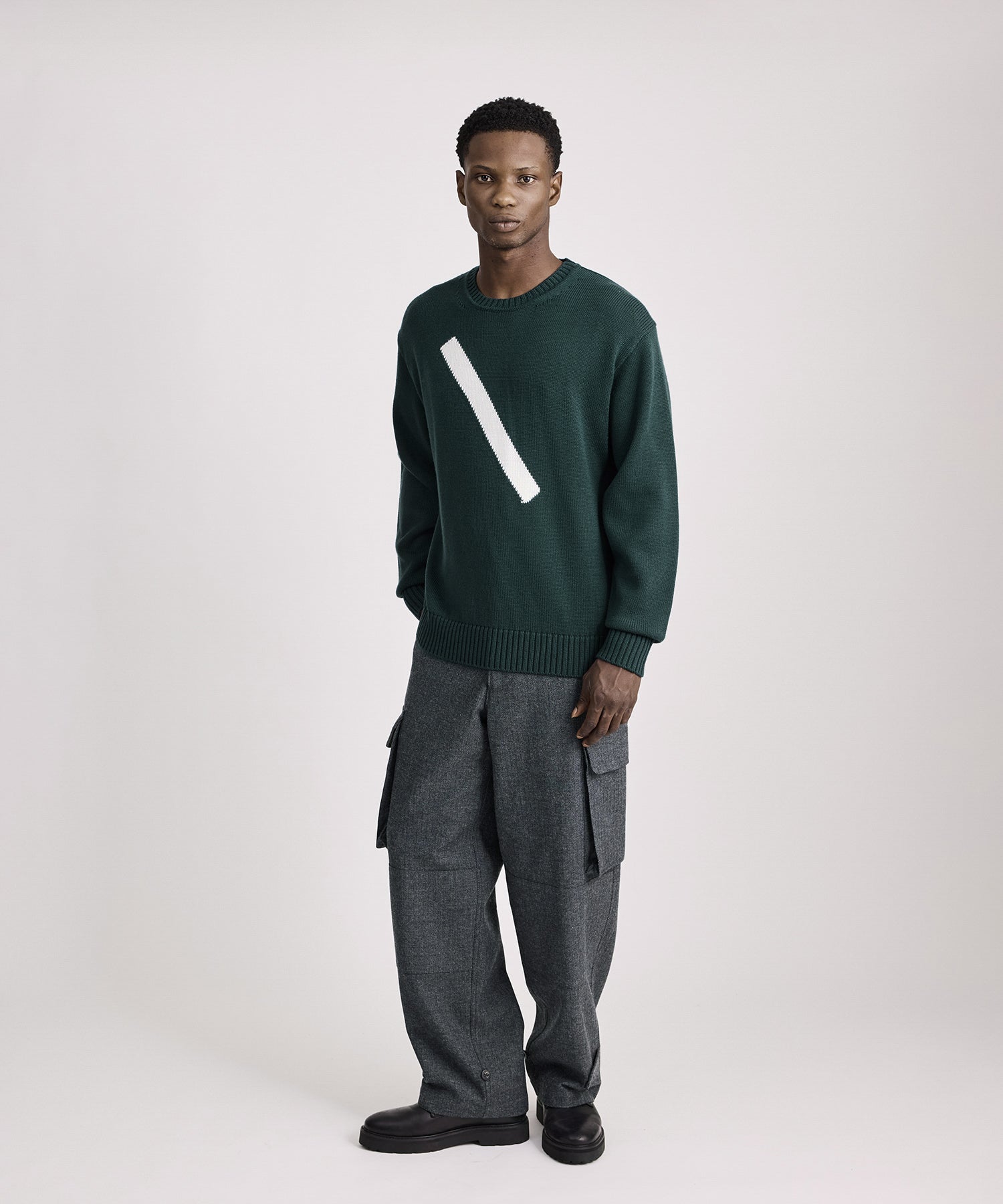 Saturdays NYC Greg Slash Sweater in Green