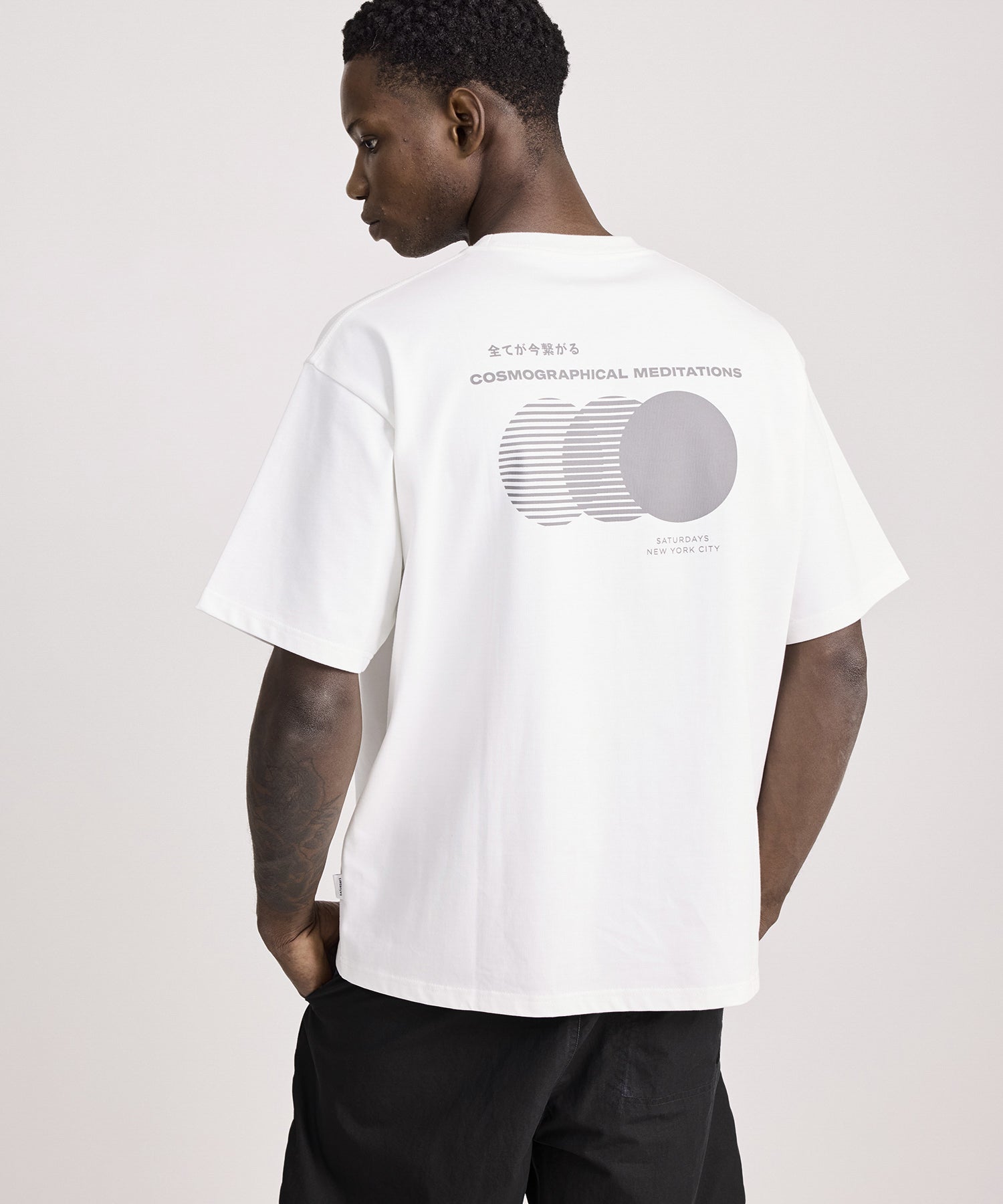 Saturdays NYC Cosmographical Relaxed Short Sleeve Tee in White