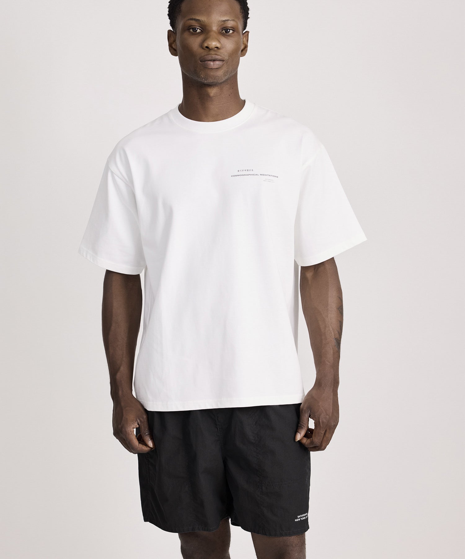 Saturdays NYC Cosmographical Relaxed Short Sleeve Tee in White