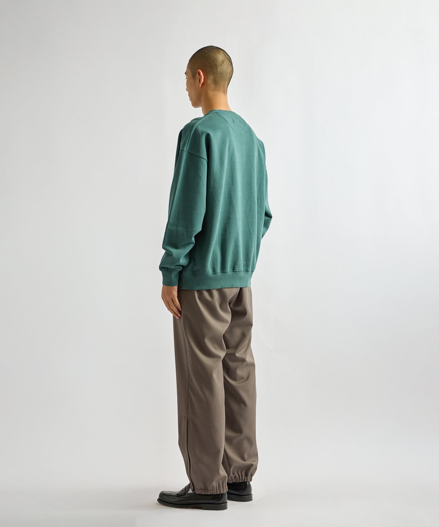 Saturdays NYC Bowery Loofah Collar Sweatshirt in Green