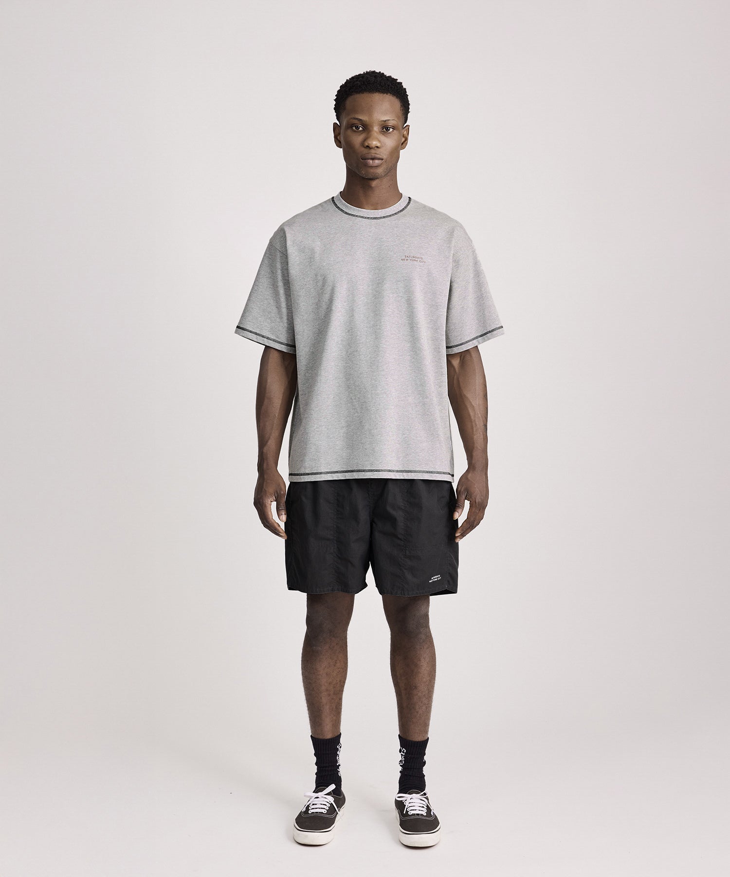 Saturdays NYC Talley Washed Swim Short in Charcoal