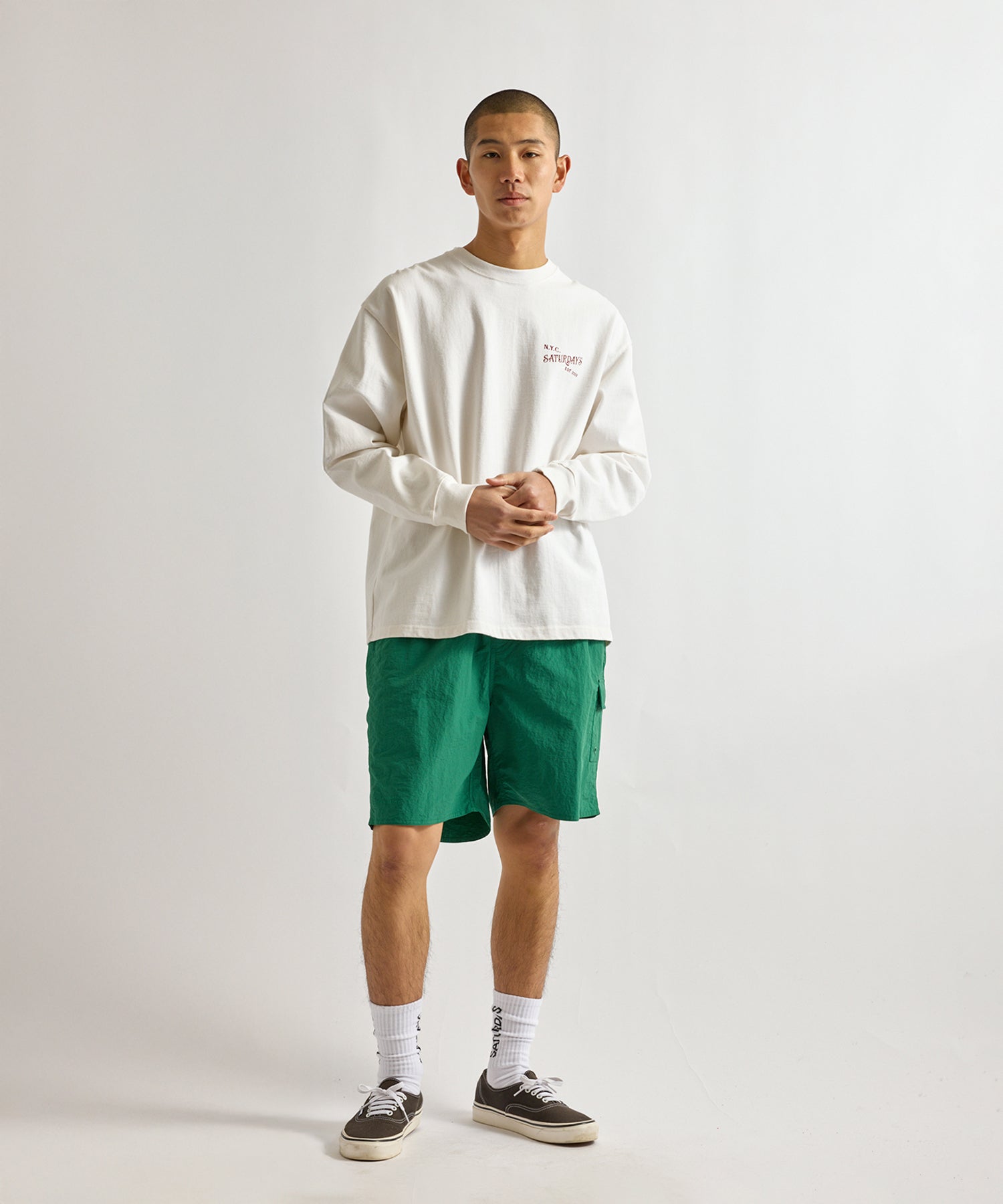 Saturdays NYC Danjo Cargo Swim Short in Green