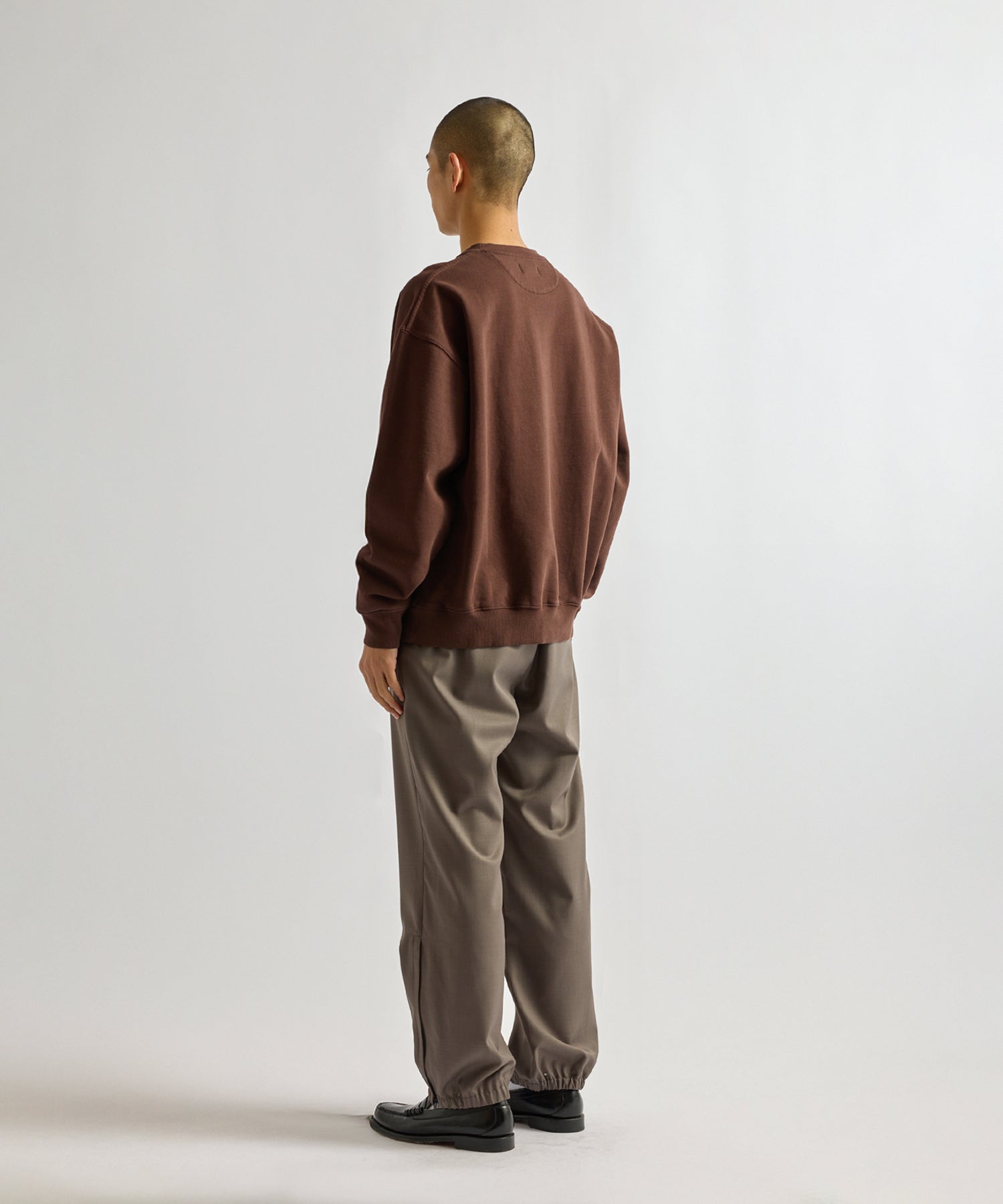 Saturdays NYC Bowery Loofah Collar Sweatshirt in Dark Brown