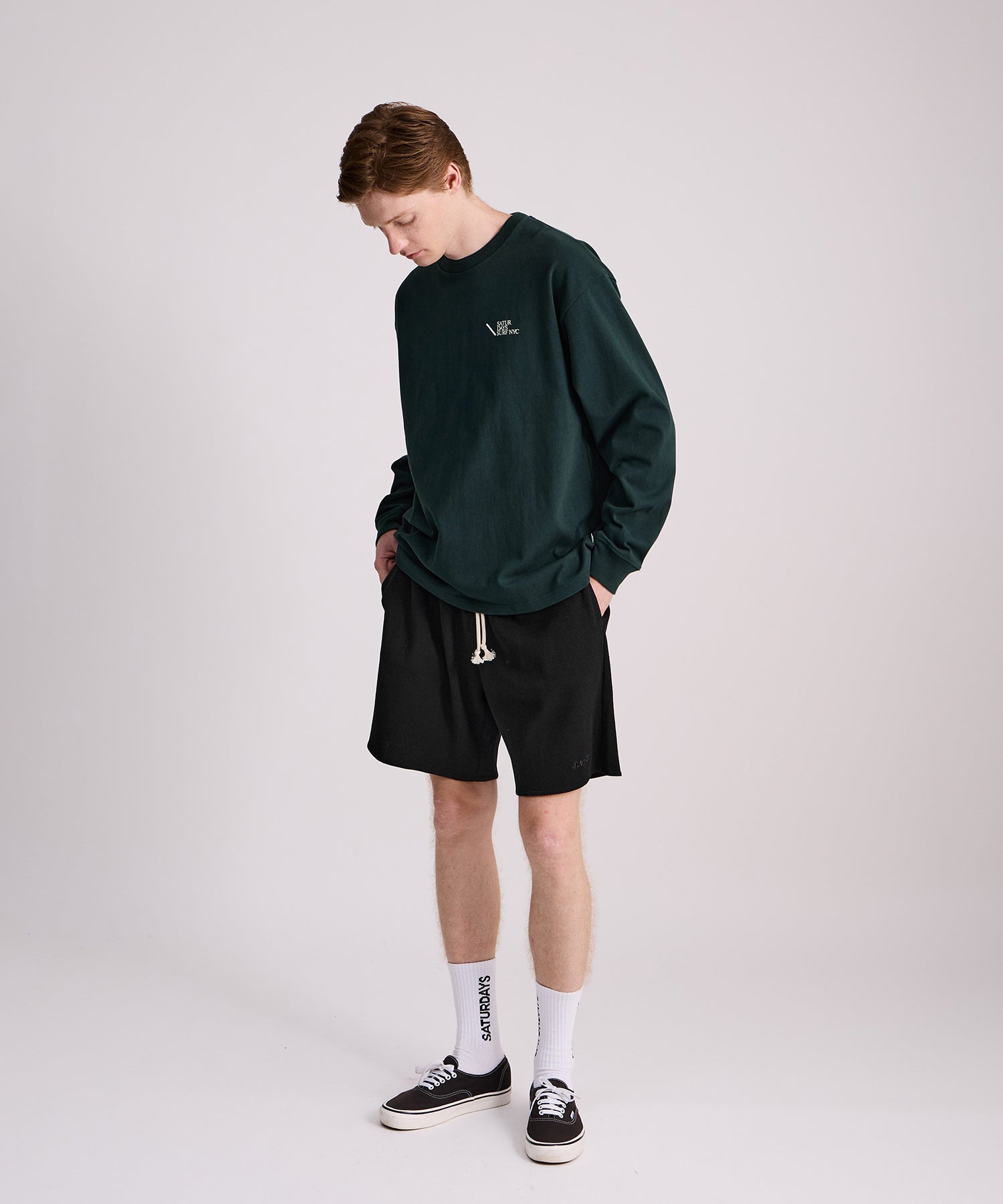 Saturdays NYC Avalon Track Walkshort in Black