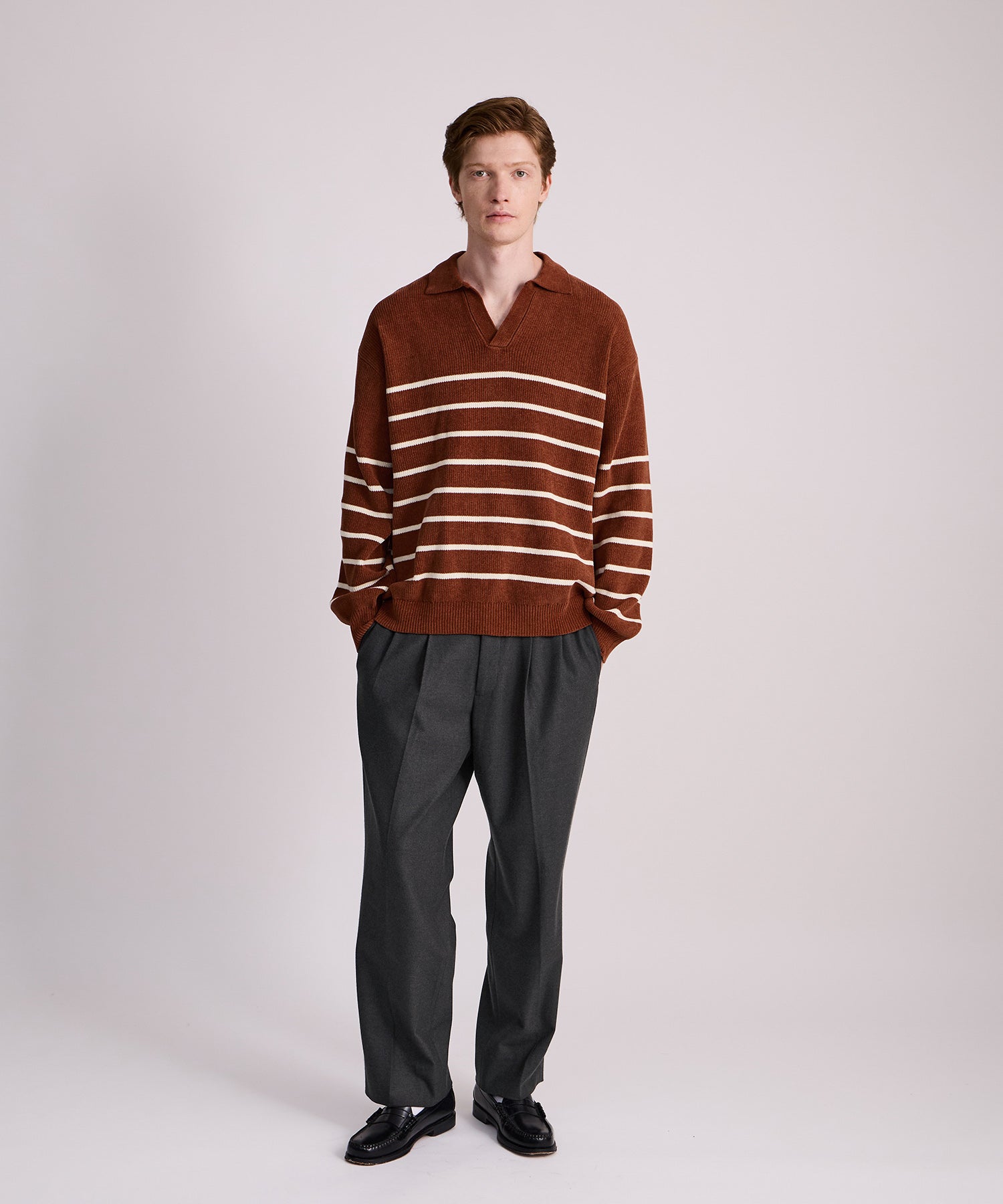 Saturdays NYC Seaport Skipper Sweater in Brick