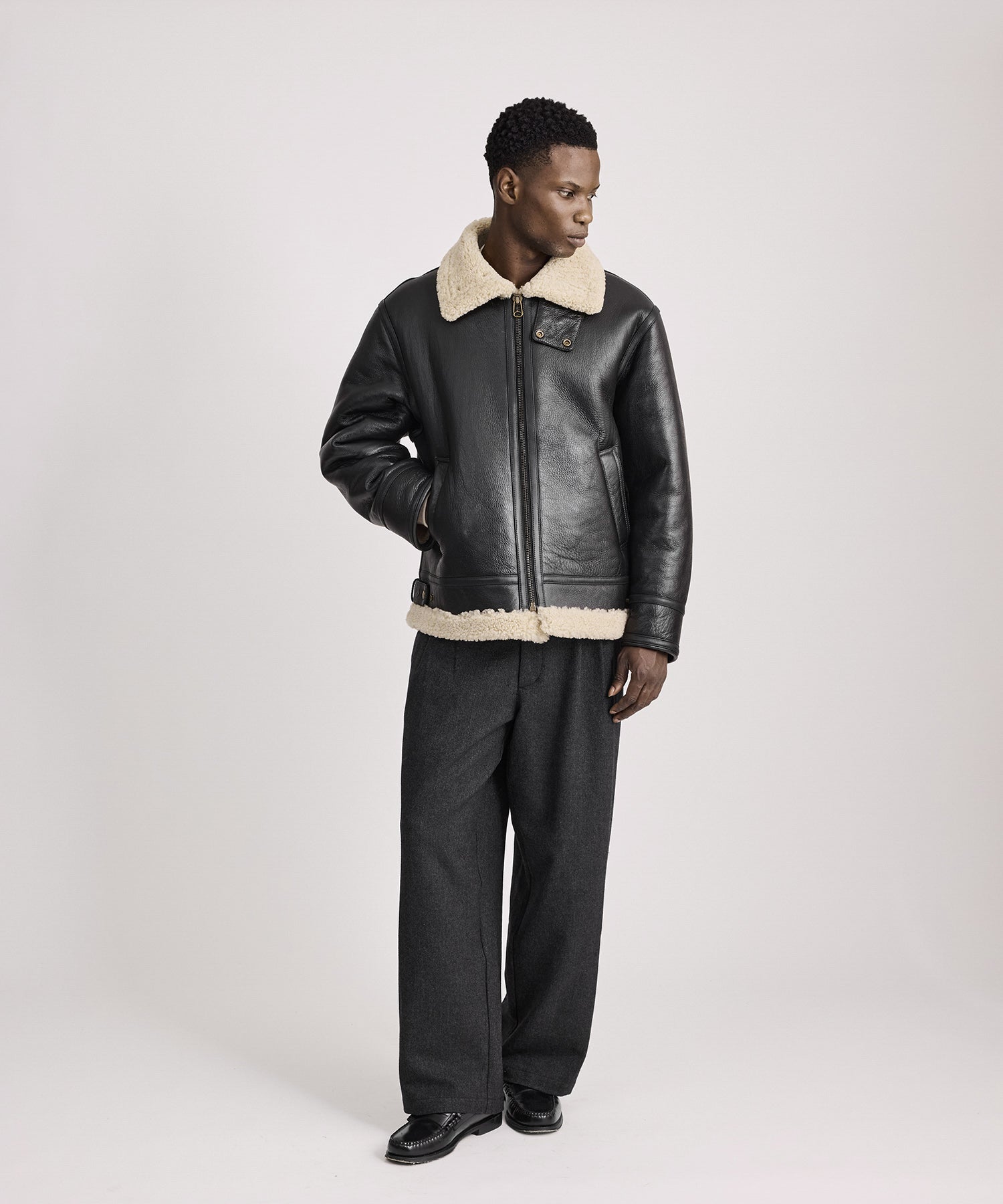 Saturdays NYC Hudson Mouton Jacket in Black