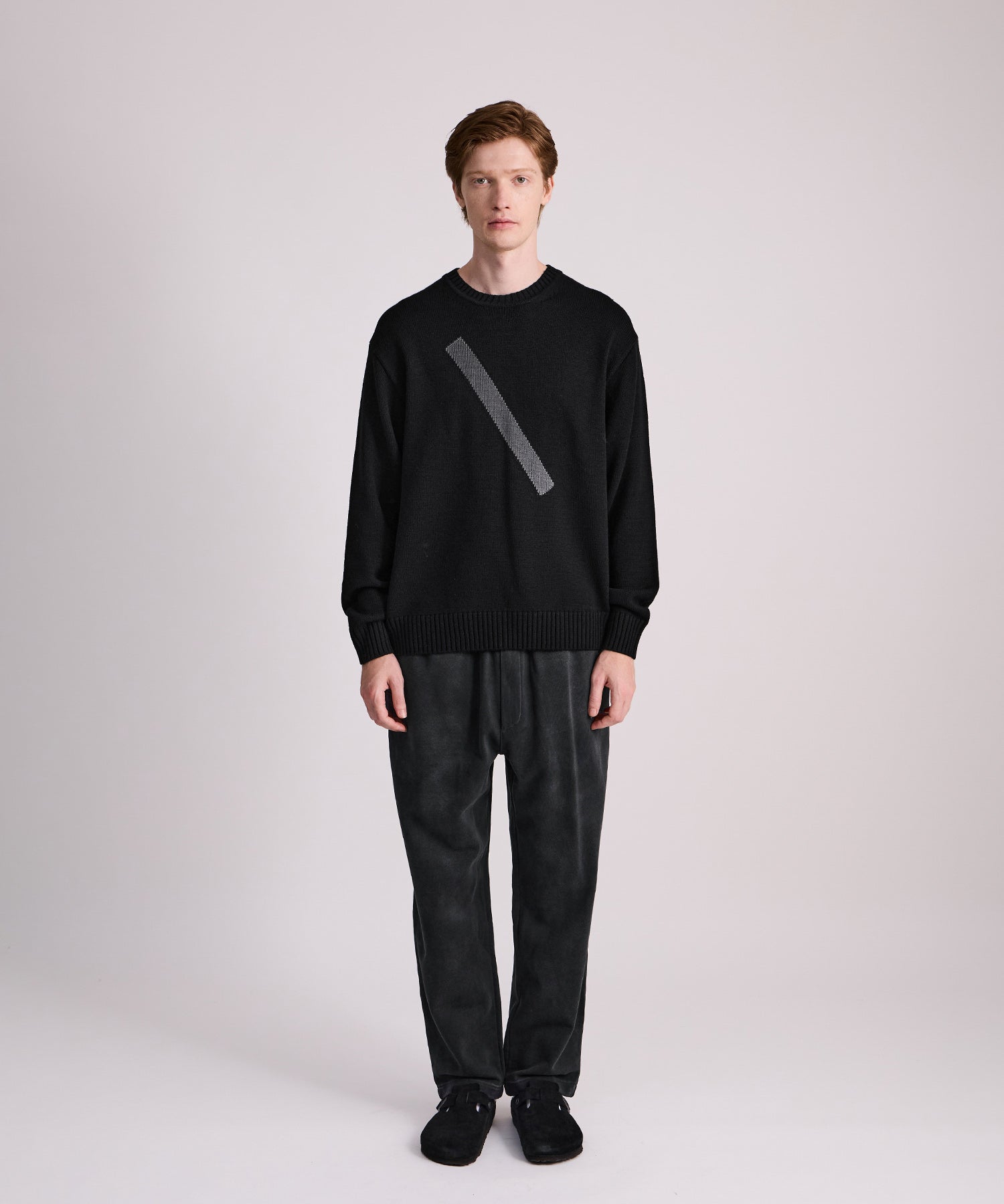Saturdays NYC Greg Slash Sweater in Black