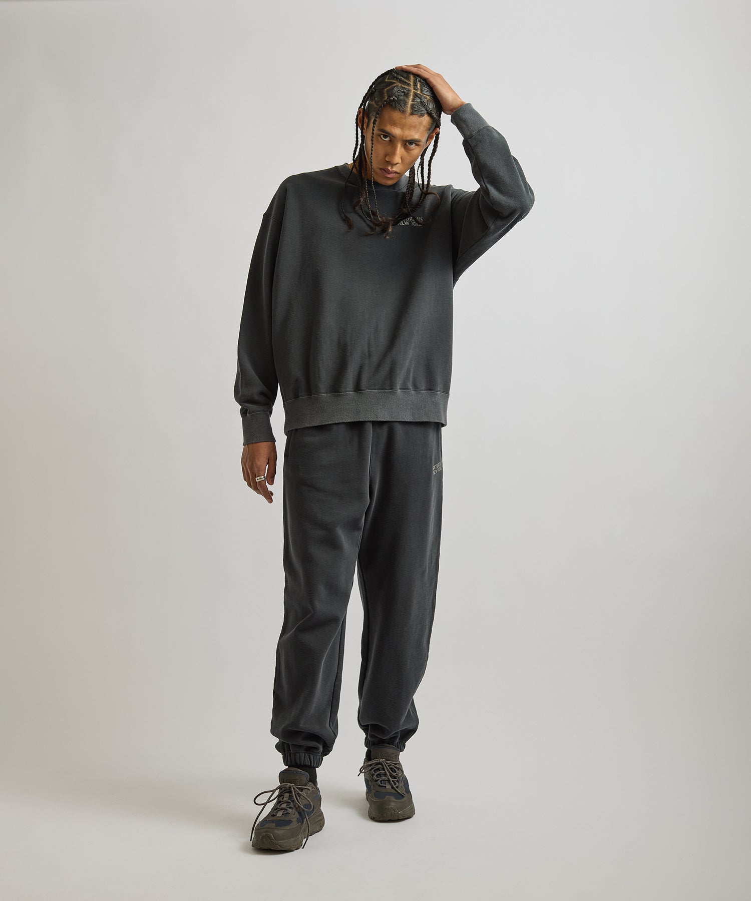 Saturdays NYC Abrams Ozone Washed Sweatpant in Fade Black