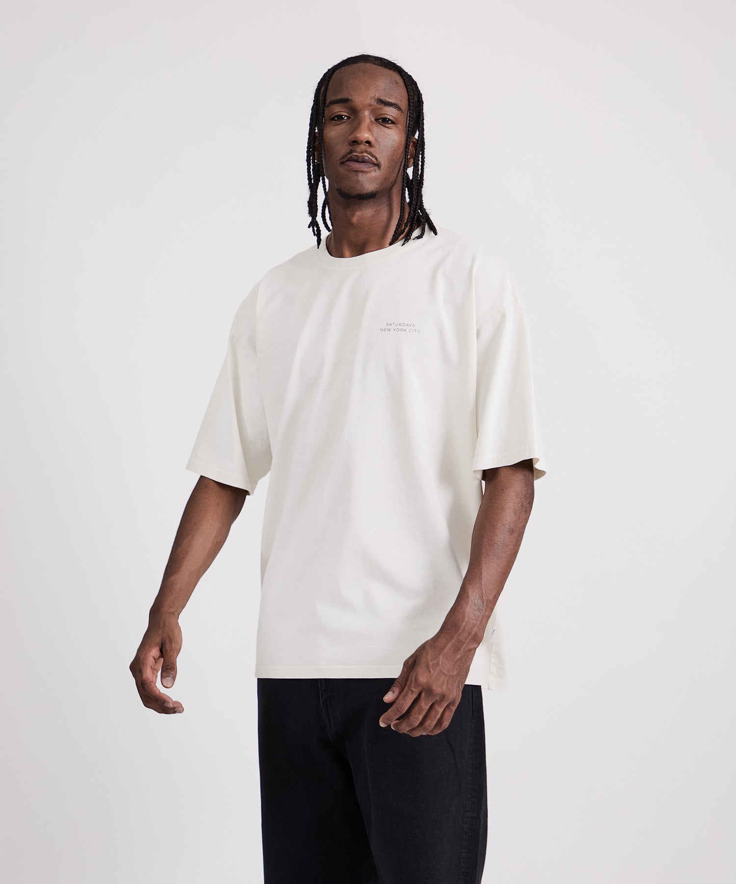 Saturdays NYC MIYAGIHIDETAKA x Saturdays Bandana Slash T-Shirt in White