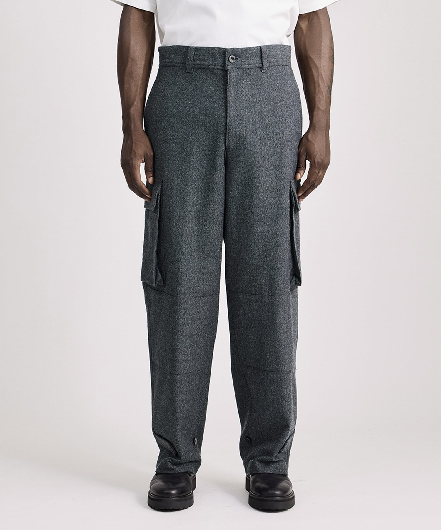 Saturdays NYC Balugo Herringbone Pant in Gray