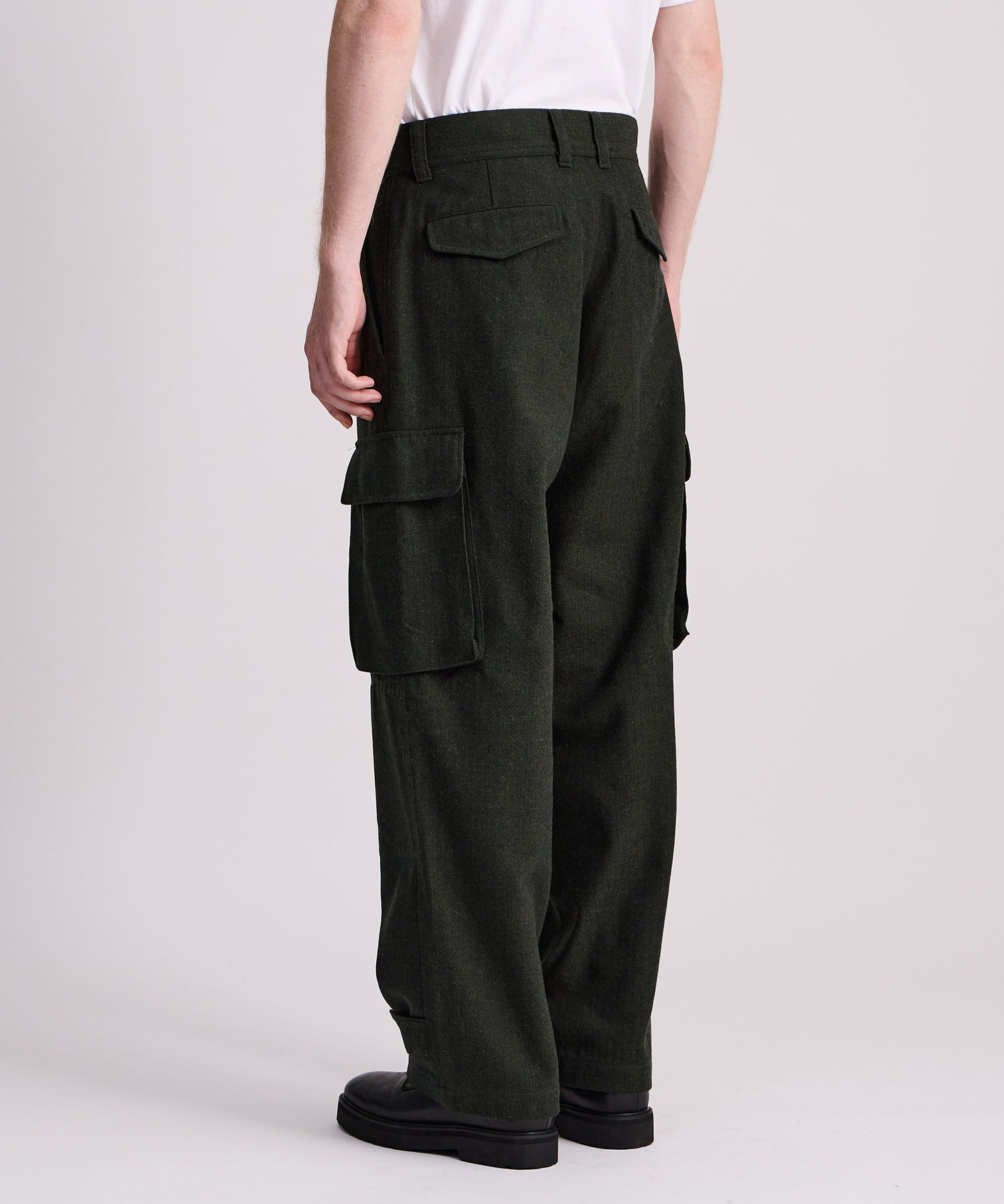 Saturdays NYC Balugo Herringbone Pant in Dark Green