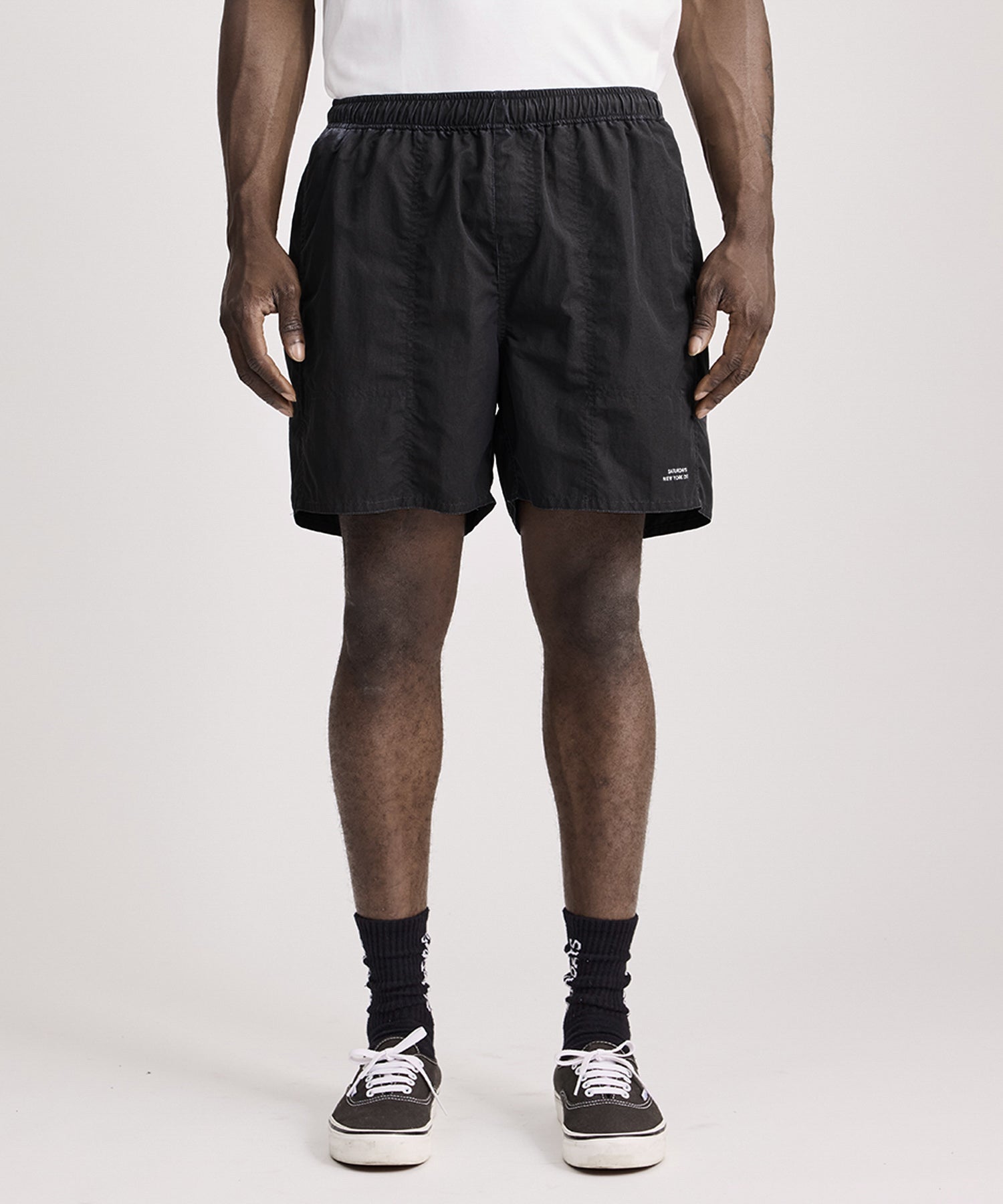 Saturdays NYC Talley Washed Swim Short in Charcoal