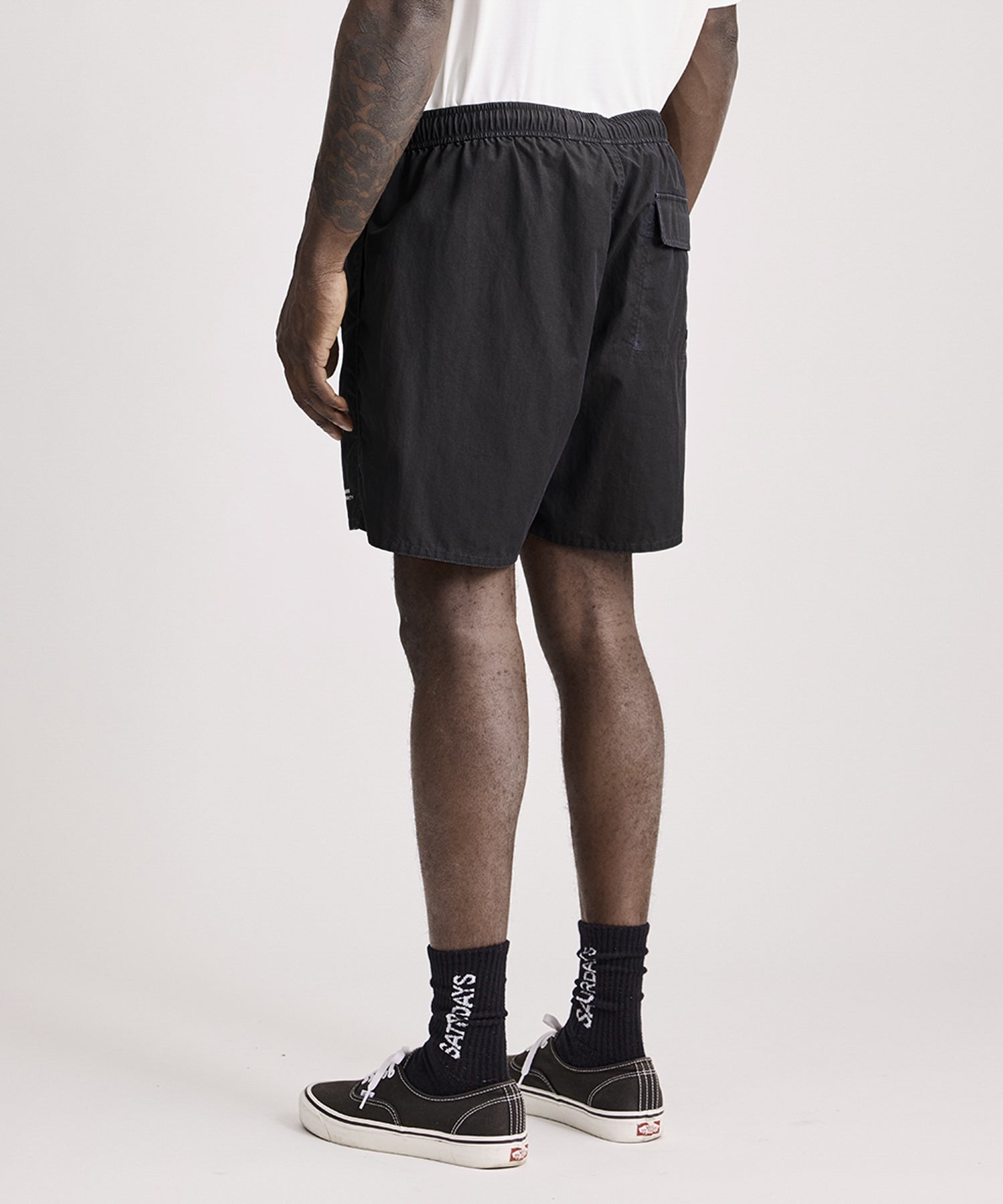 Saturdays NYC Talley Washed Swim Short in Charcoal