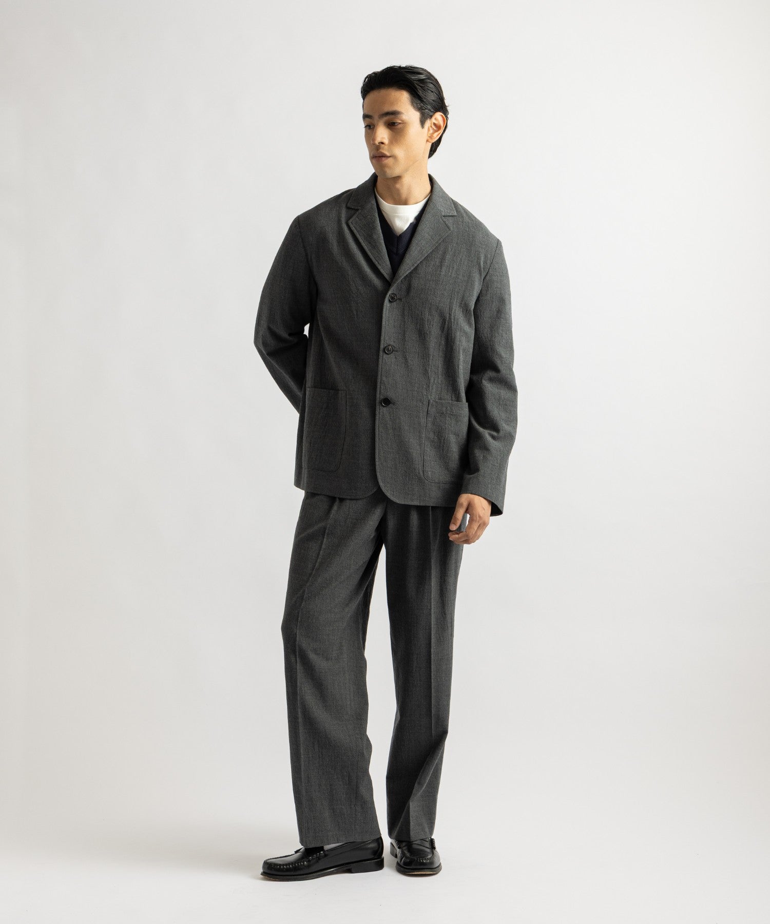 Saturdays NYC Mirza Wool Blazer in Gray