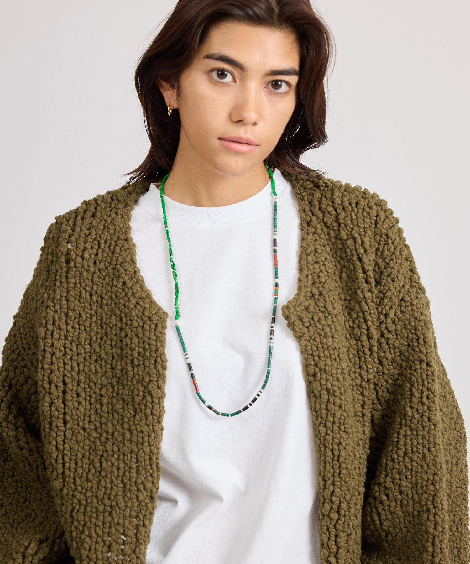 Saturdays NYC mikia gallery x Saturdays NYC Bandana Necklace in Green