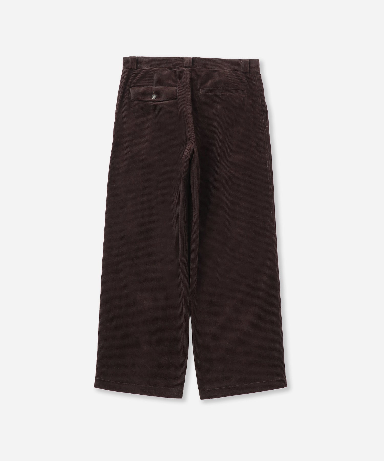 Saturdays NYC George Corduroy Wide Two Tuck Pant in Dark Brown