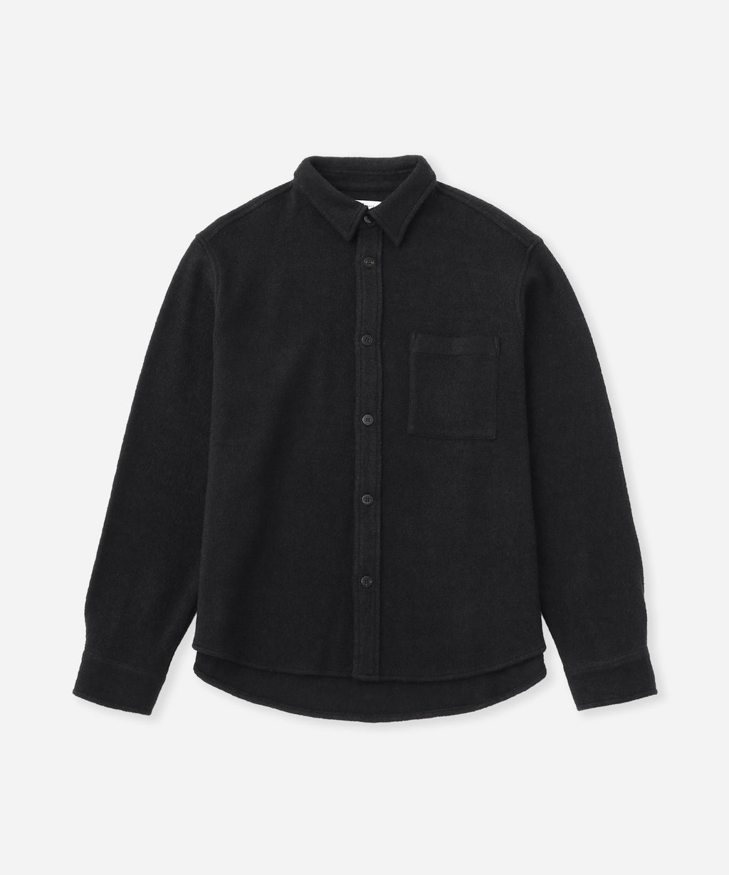 Saturdays NYC Ryan Heavy Boucle Shirt in Black