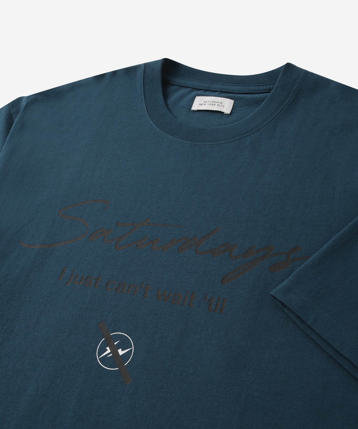 Saturdays NYC FRAGMENTｘSaturdays NYC Short Sleeve T-Shirt in Blue