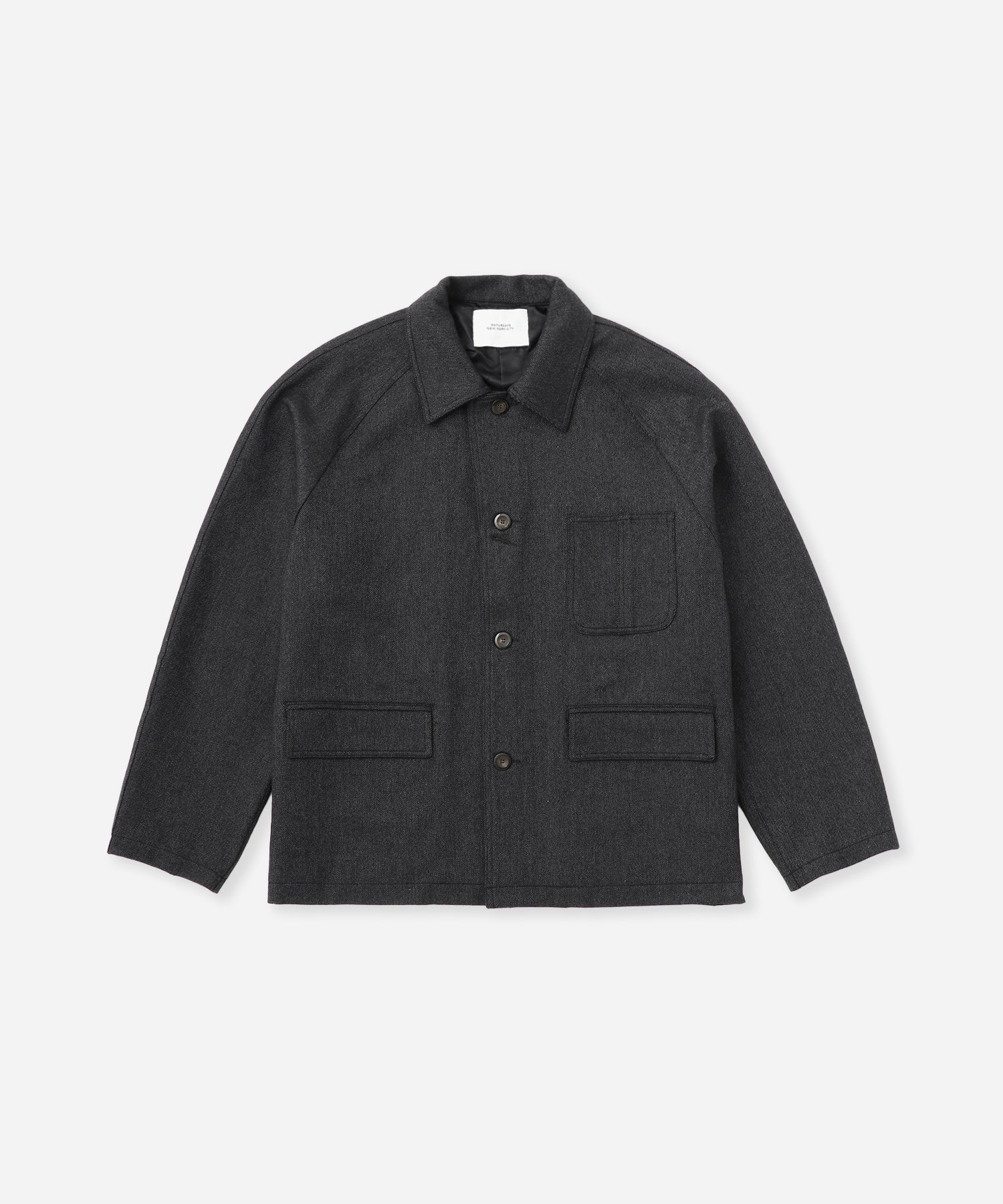 Saturdays NYC Antoine Wool Chore Jacket in Black