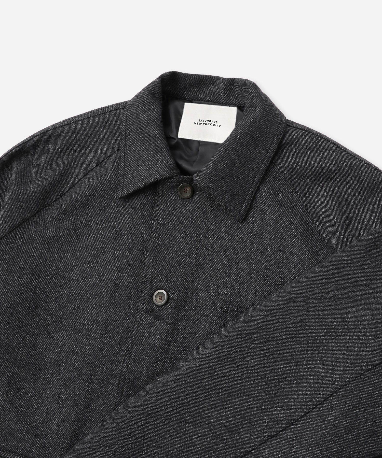 Saturdays NYC Antoine Wool Chore Jacket in Black