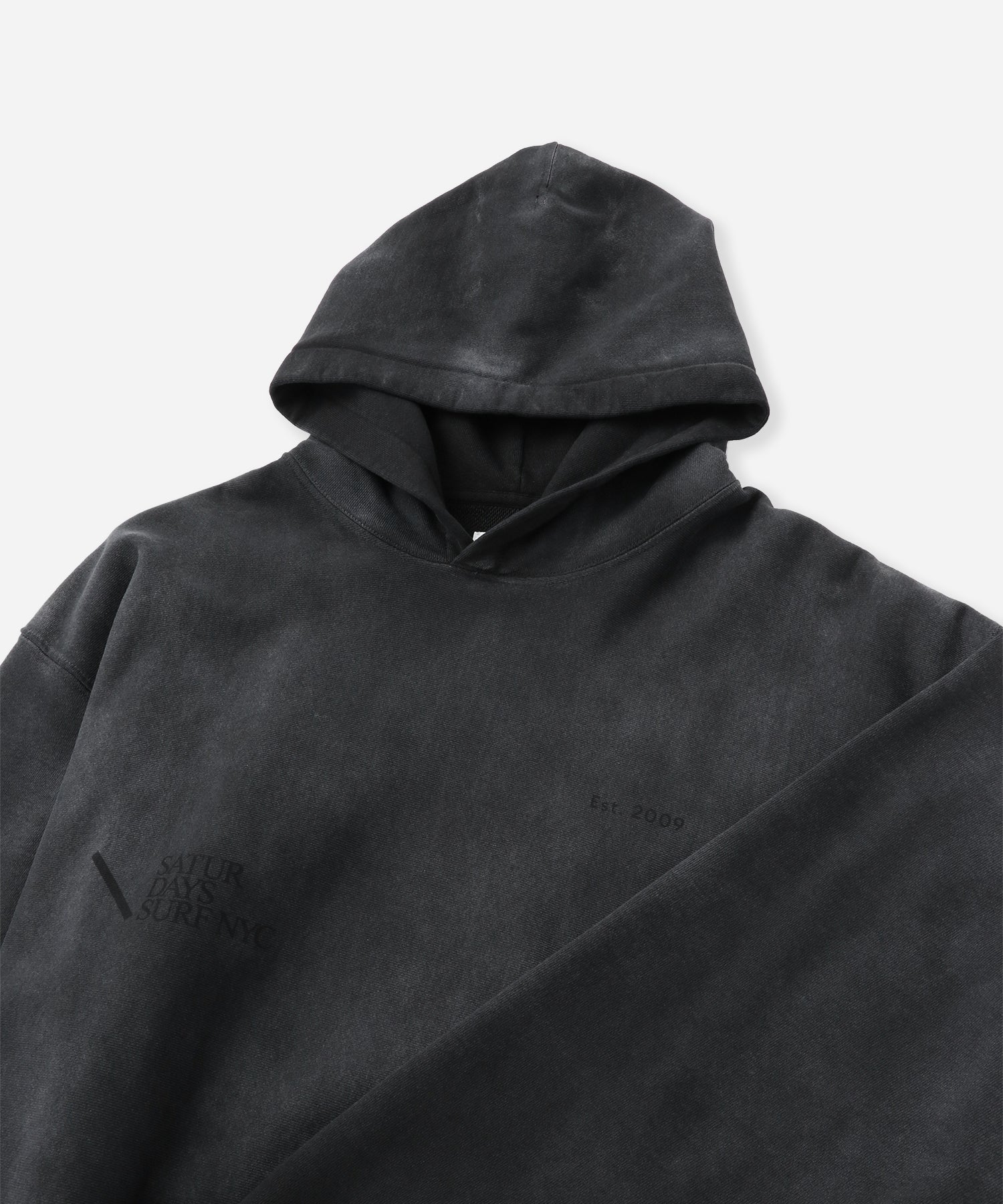 Saturdays NYC Warren Sunburned Peace Hoodie in Charcoal