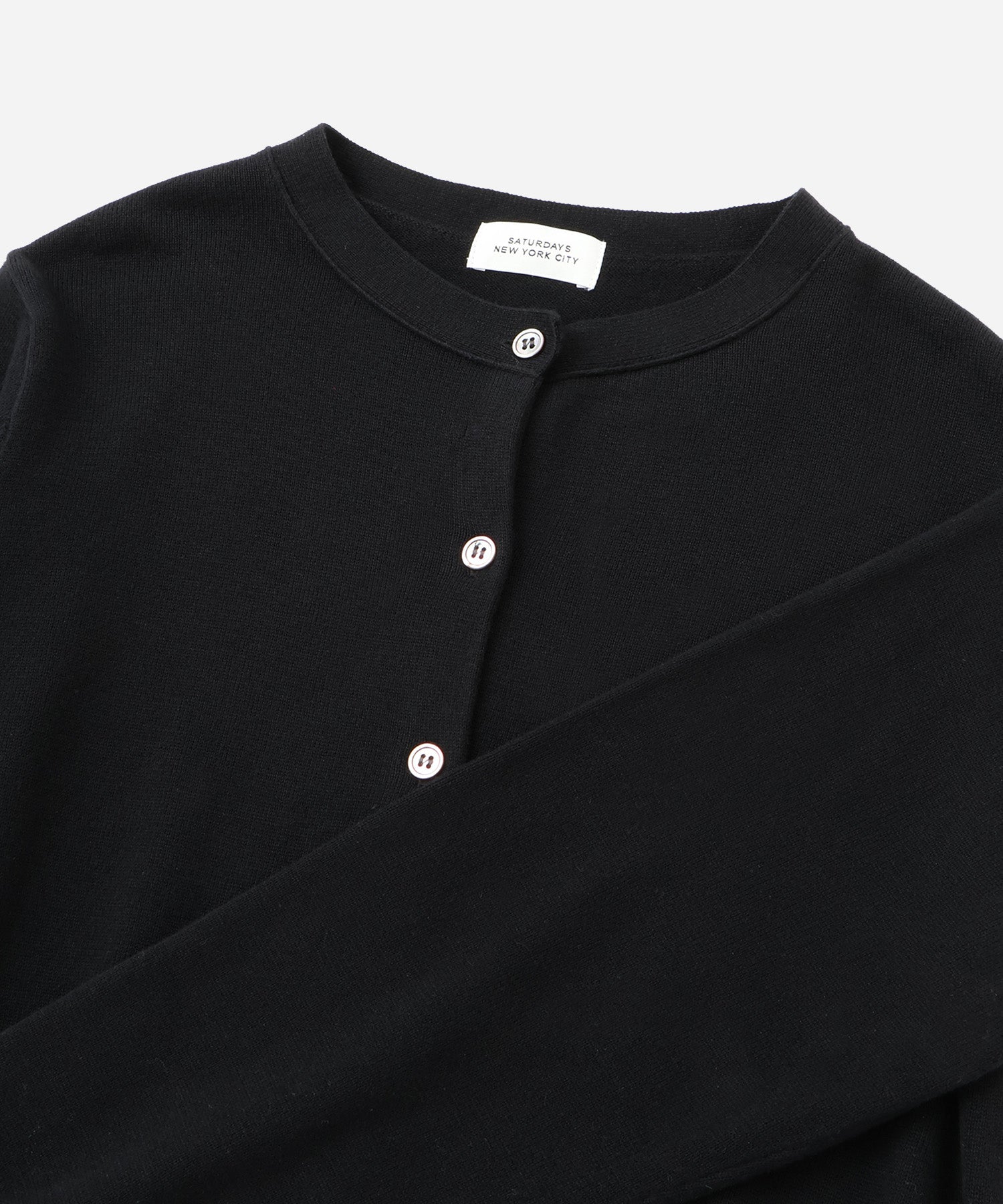 Saturdays NYC Halle Double Layer Cardigan in Black