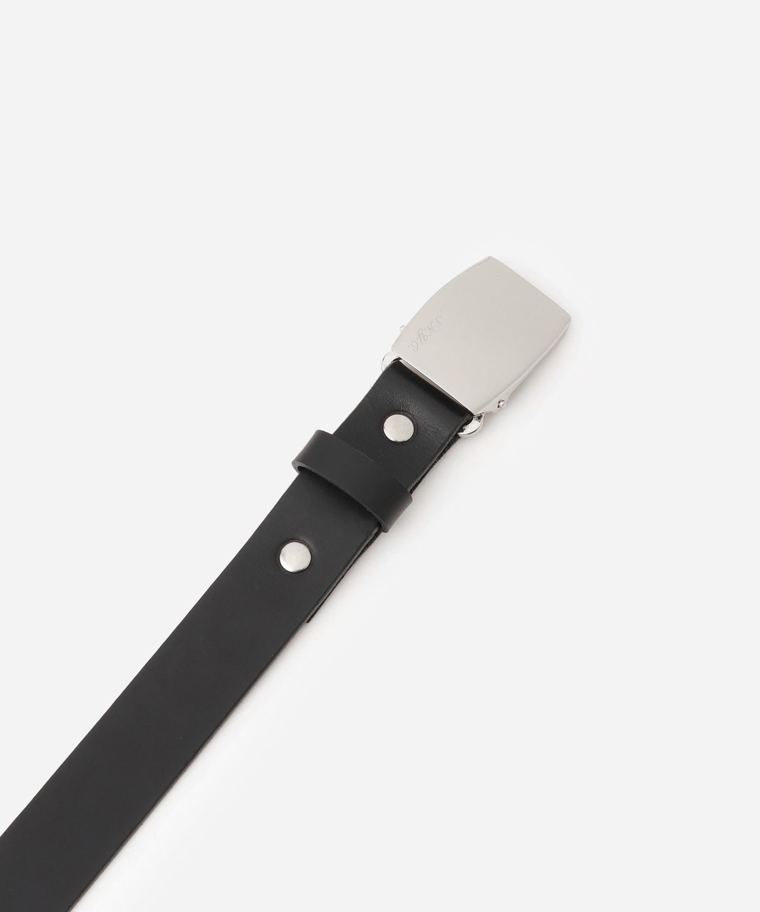 Saturdays NYC Buckle Leather Belt in Black