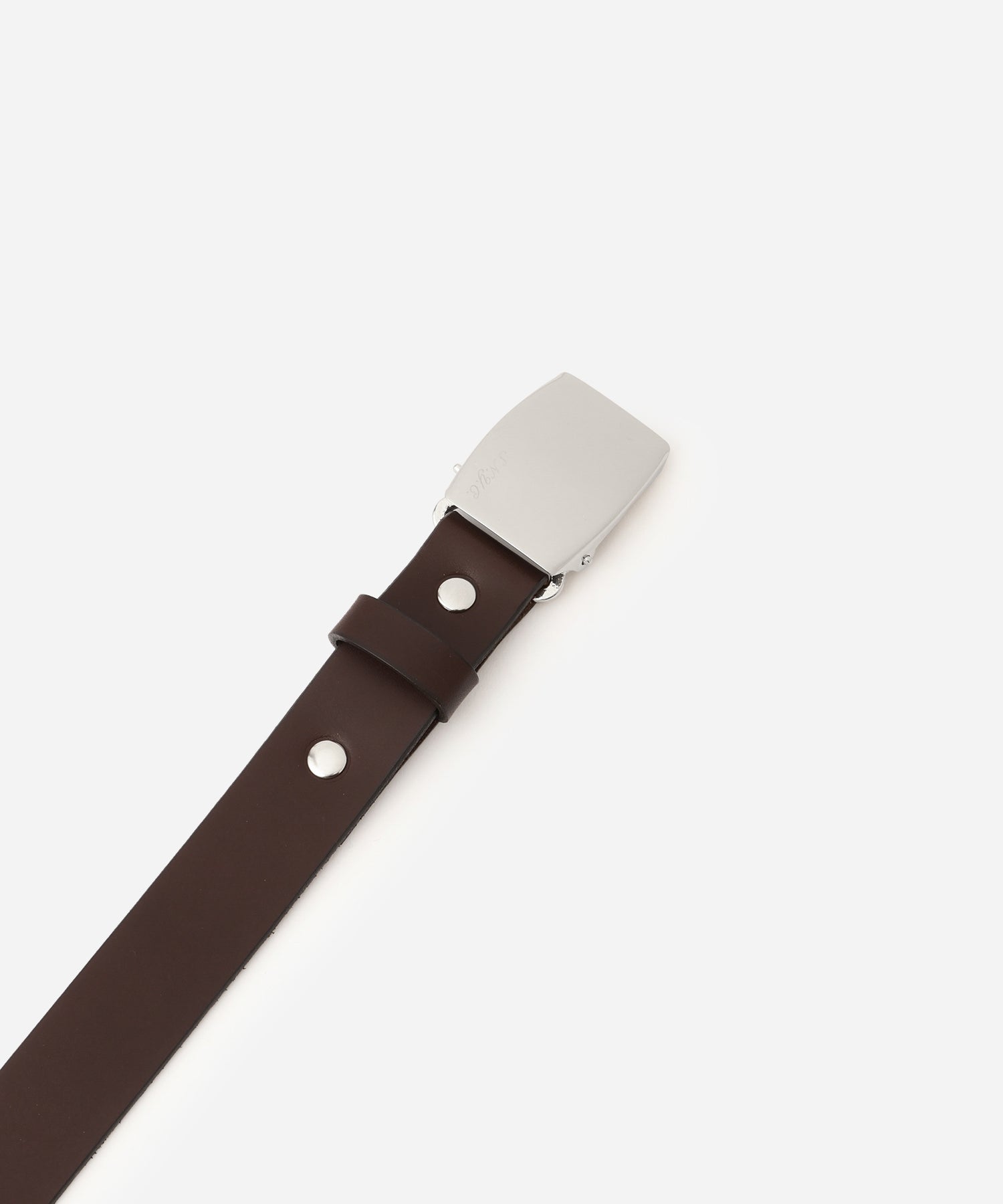 Saturdays NYC Buckle Leather Belt in Dark Brown