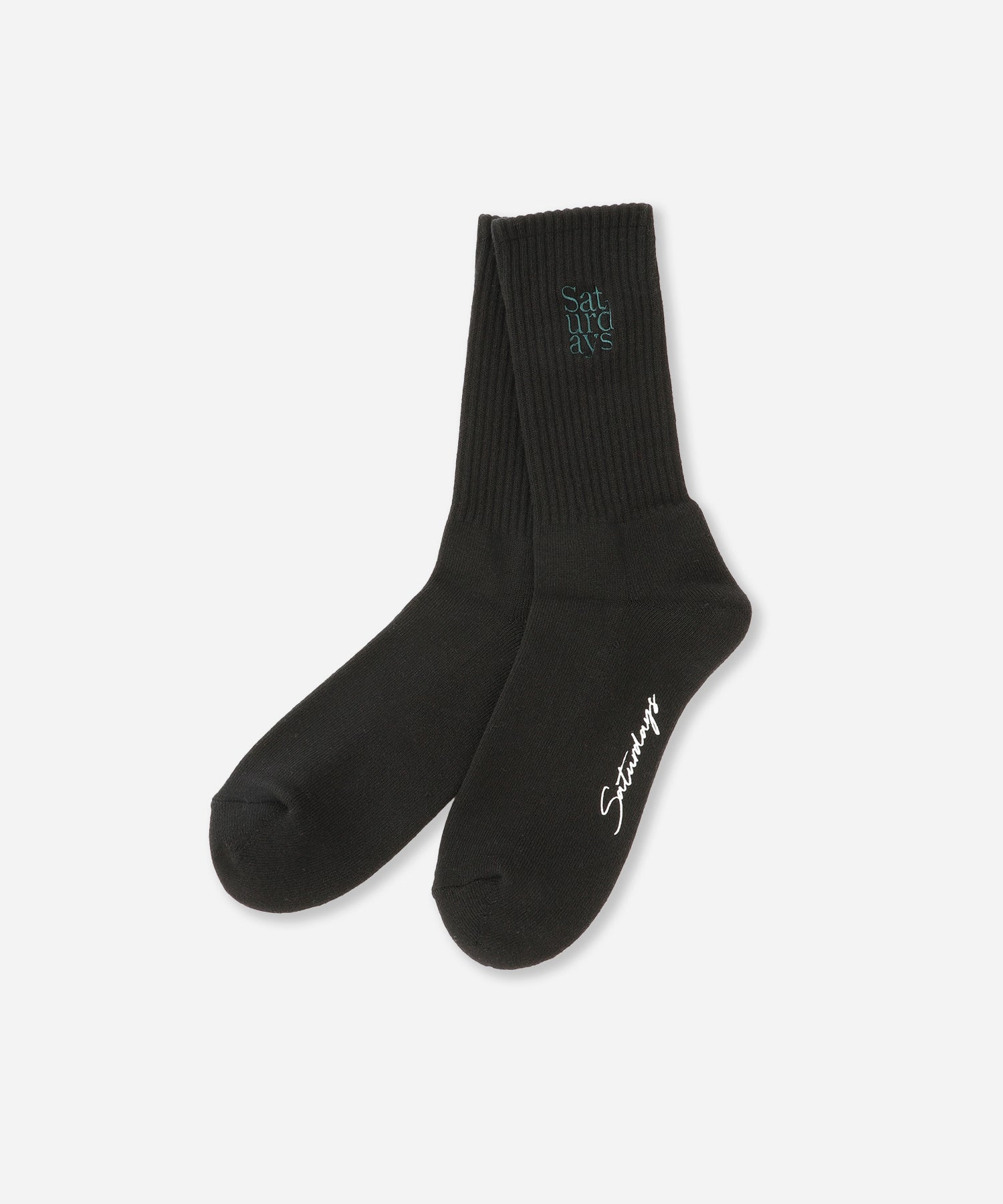 Saturdays NYC Miller Stacked Standard Socks in Black