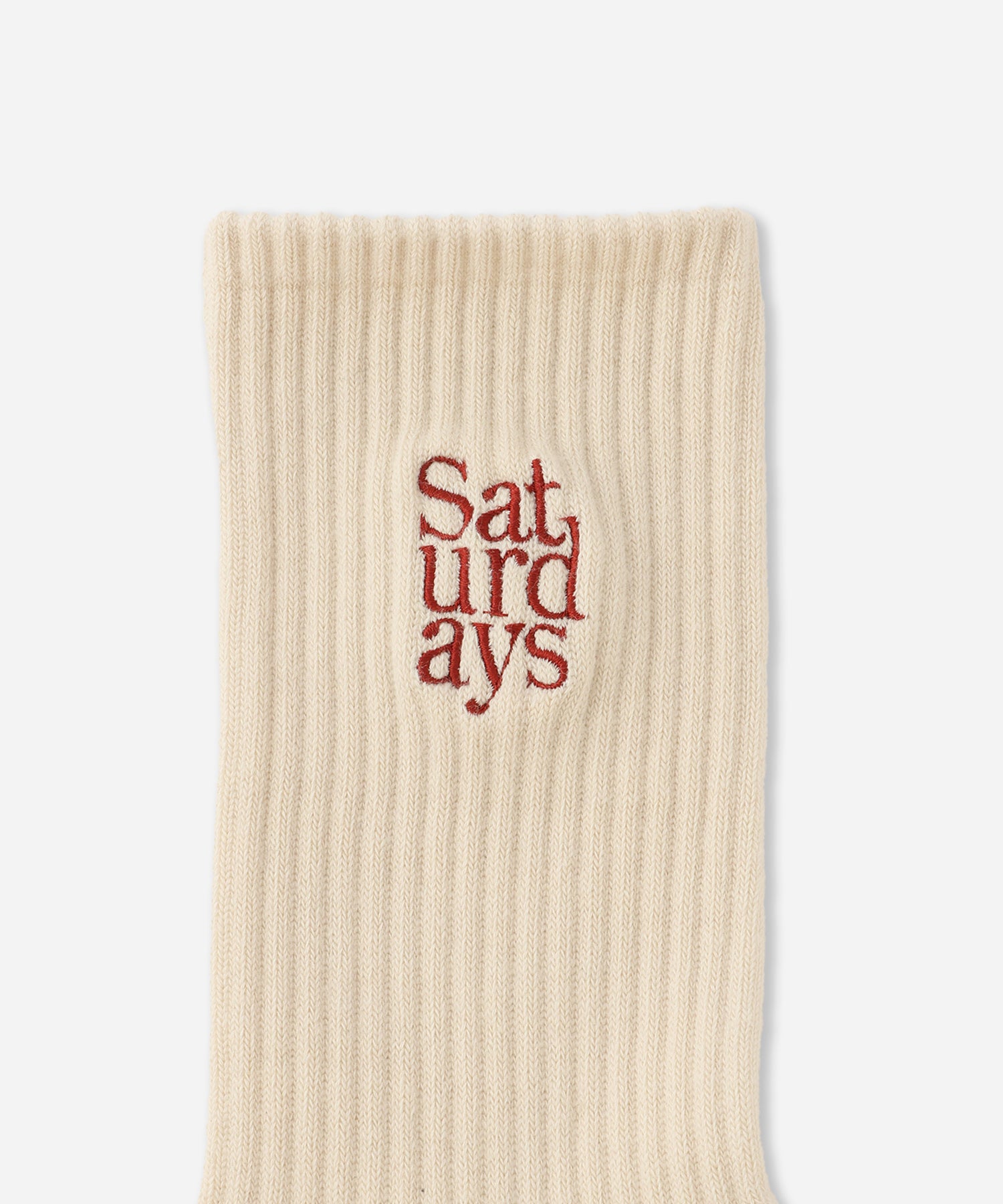 Saturdays NYC Miller Stacked Standard Socks in Off White