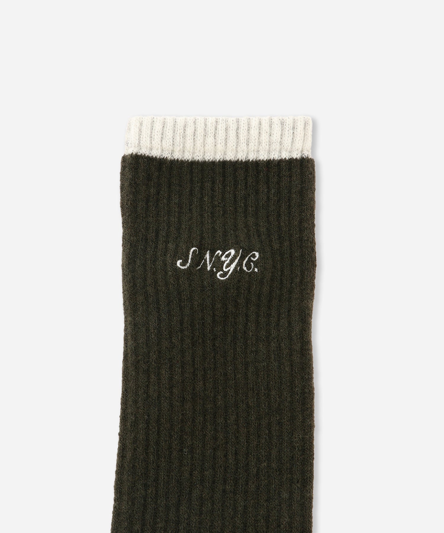 Saturdays NYC SNYC Wool Socks in Olive Green