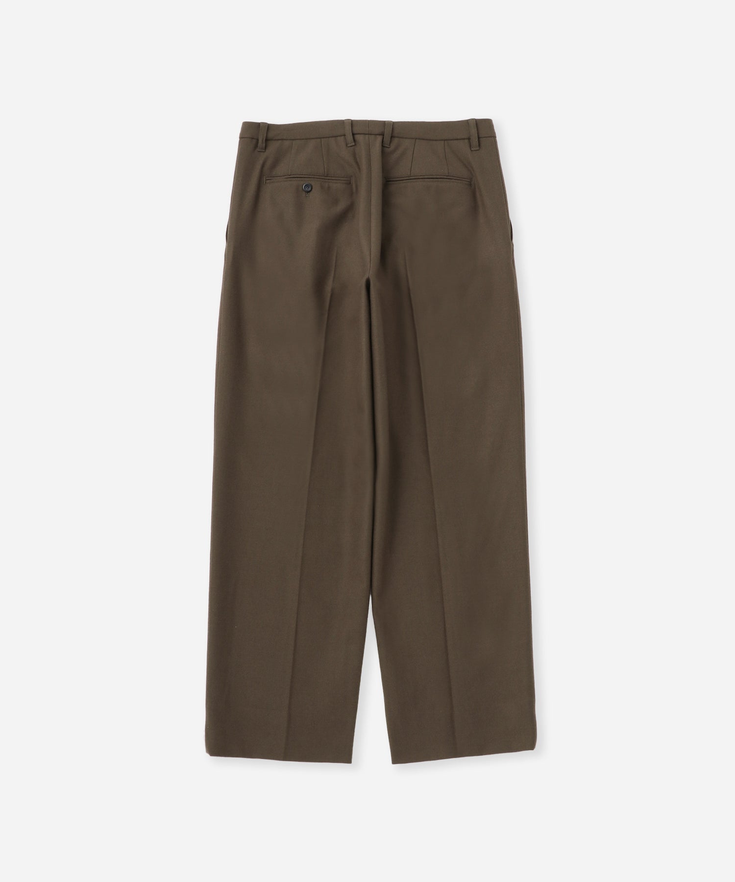 Saturdays NYC George Flannel Two Tuck Pant in Olive Green