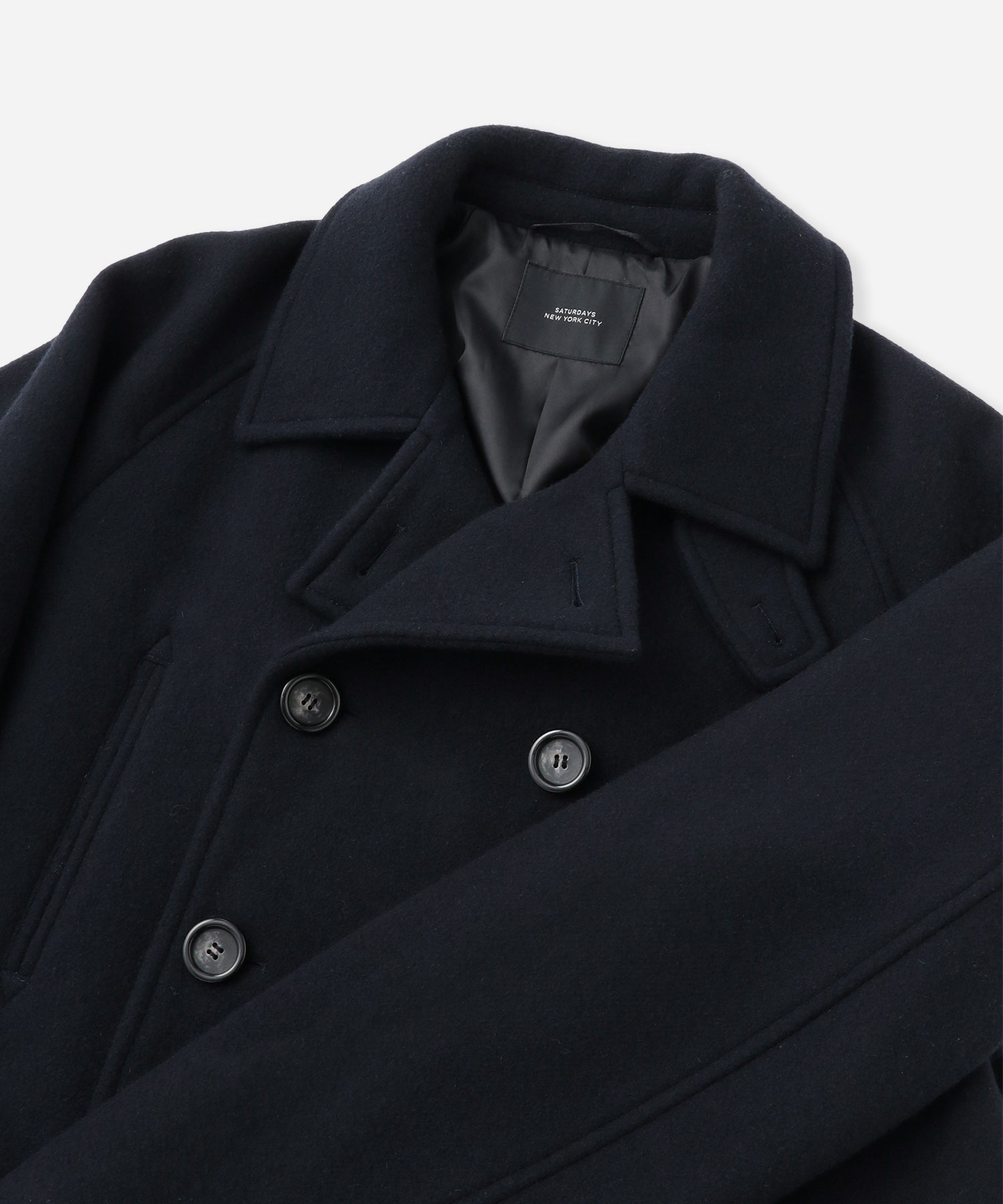 Saturdays NYC Soichi Peacoat in Navy
