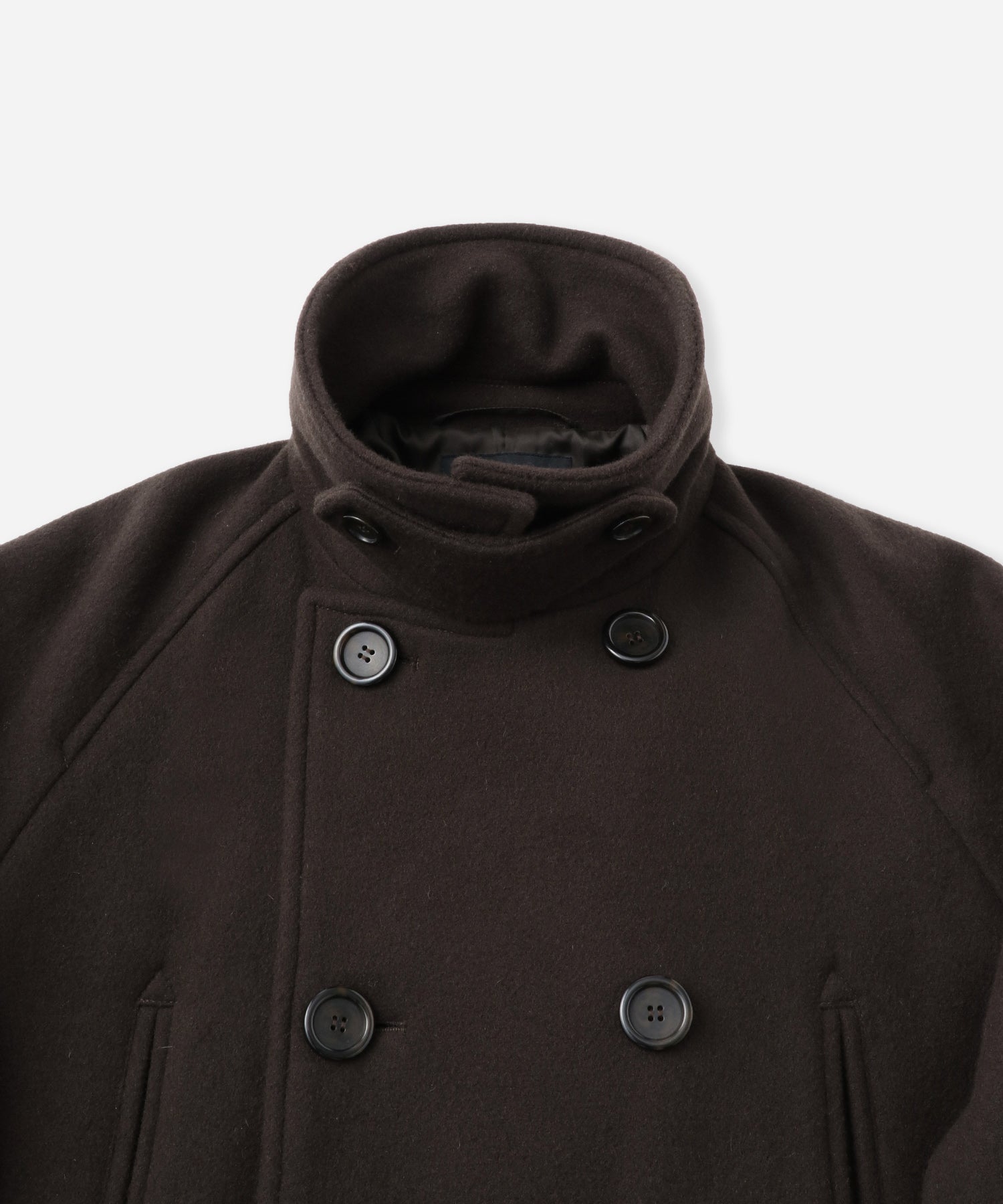 Saturdays NYC Soichi Peacoat in Dark Brown
