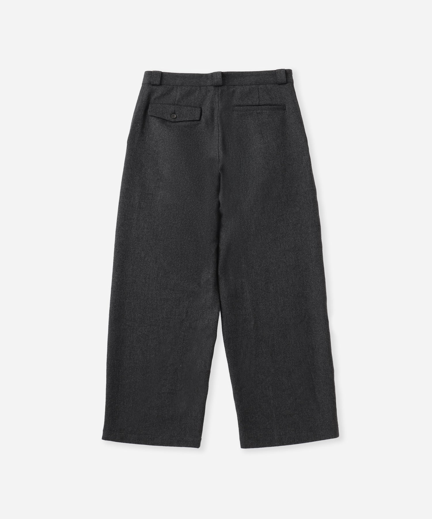 Saturdays NYC George Wool Wide Two Tuck Pant in Black