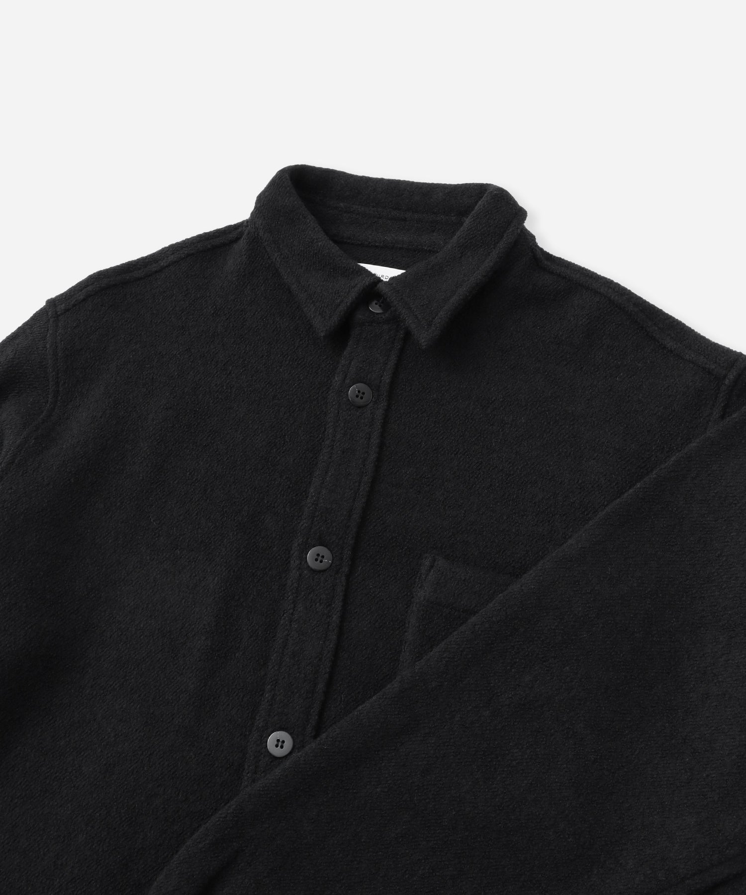 Saturdays NYC Ryan Heavy Boucle Shirt in Black