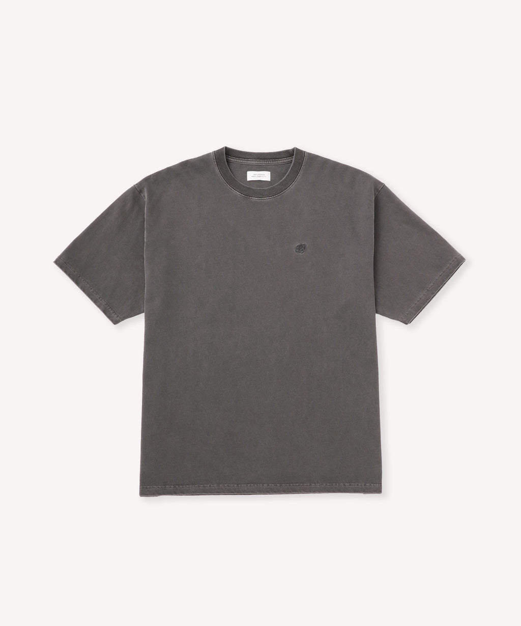 Saturdays NYC SNYC Relaxed Pigment Dyed Short Sleeve Tee in Black