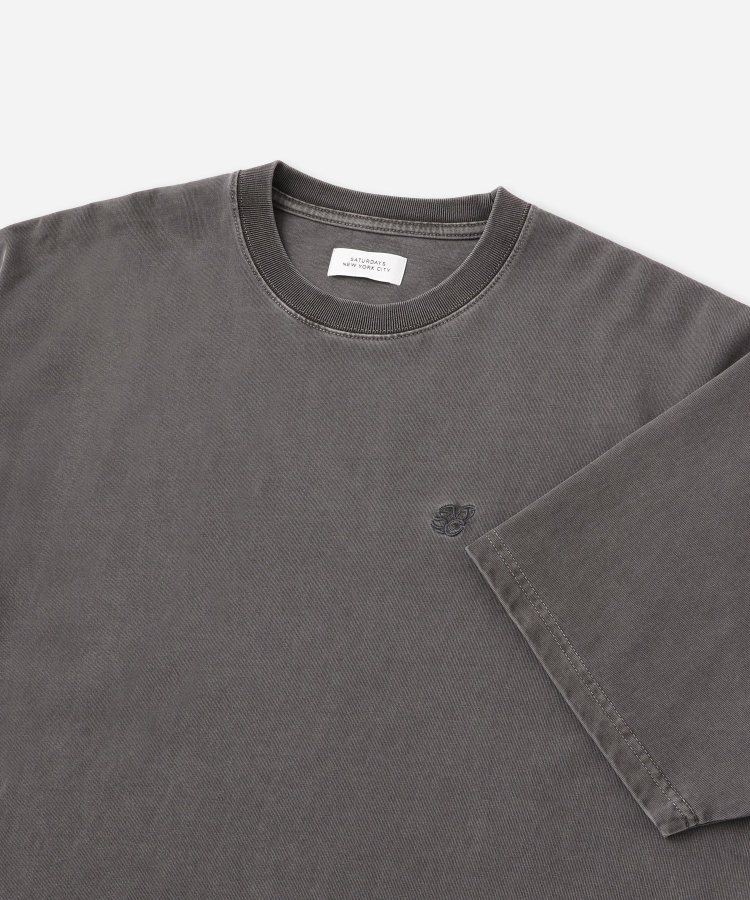 Saturdays NYC SNYC Relaxed Pigment Dyed Short Sleeve Tee in Black
